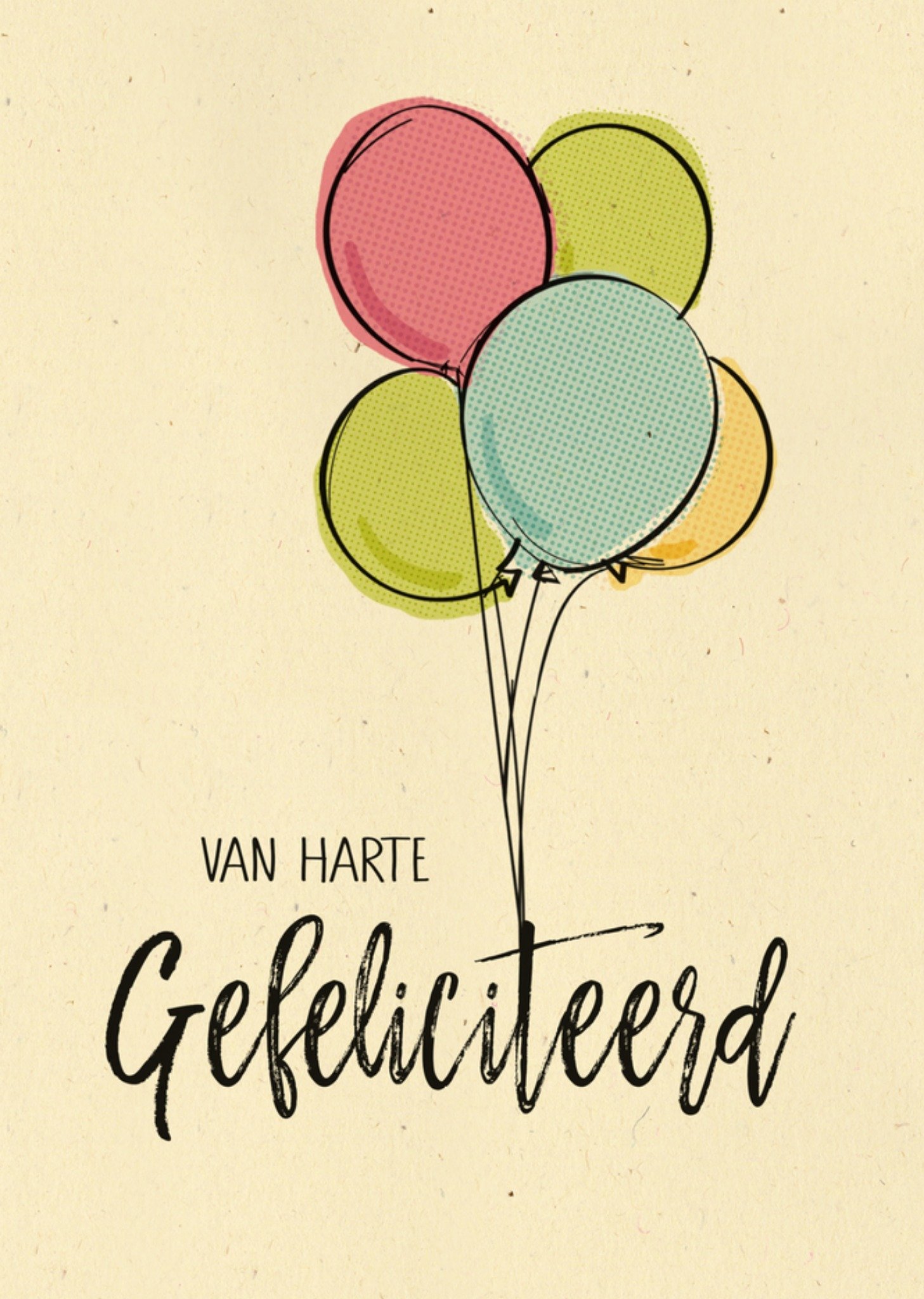 Paperclip Felicitatiekaart ballonnen kleur Standard Card