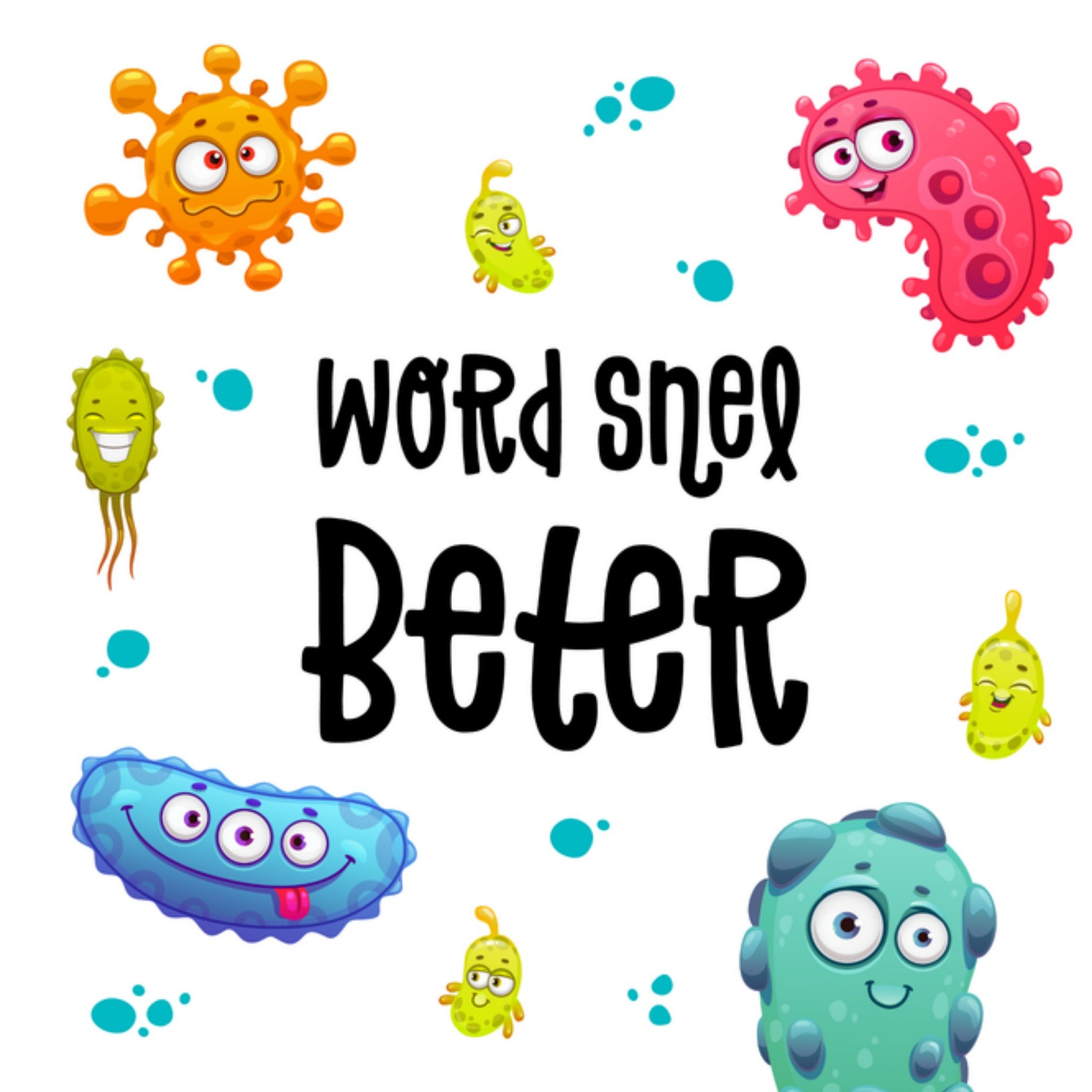 Papercute Beterschapskaart Bacterien Vierkant