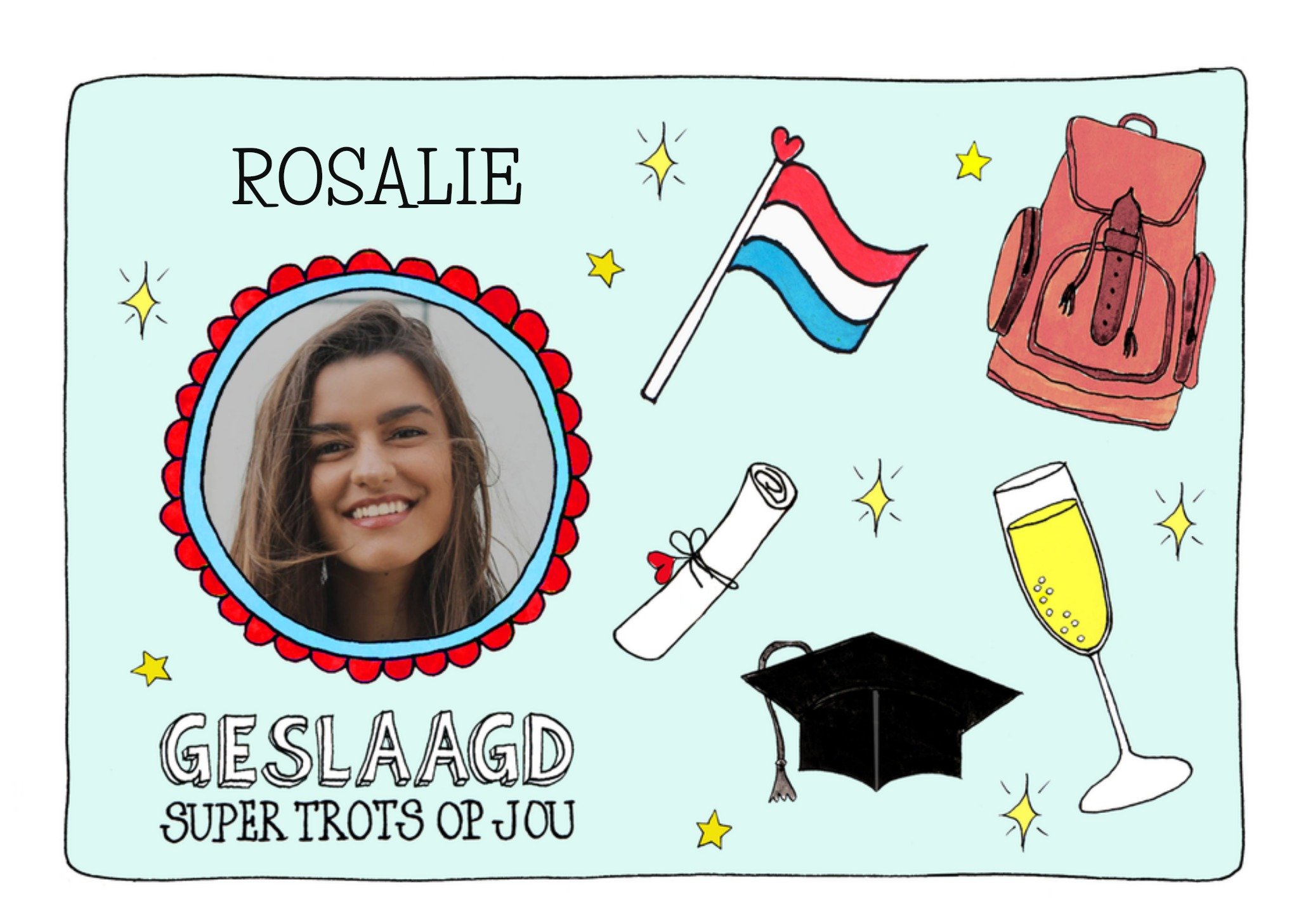 Geslaagdkaart Geslaagd super trots op jou Kaart Sandysign