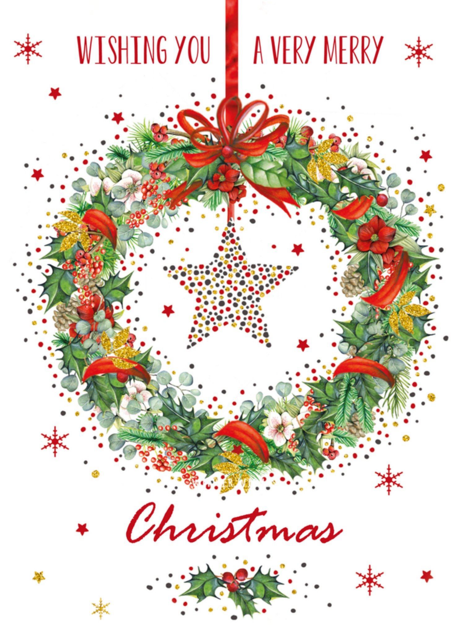 TMS Kerst Kerstkrans Ster Standard Card