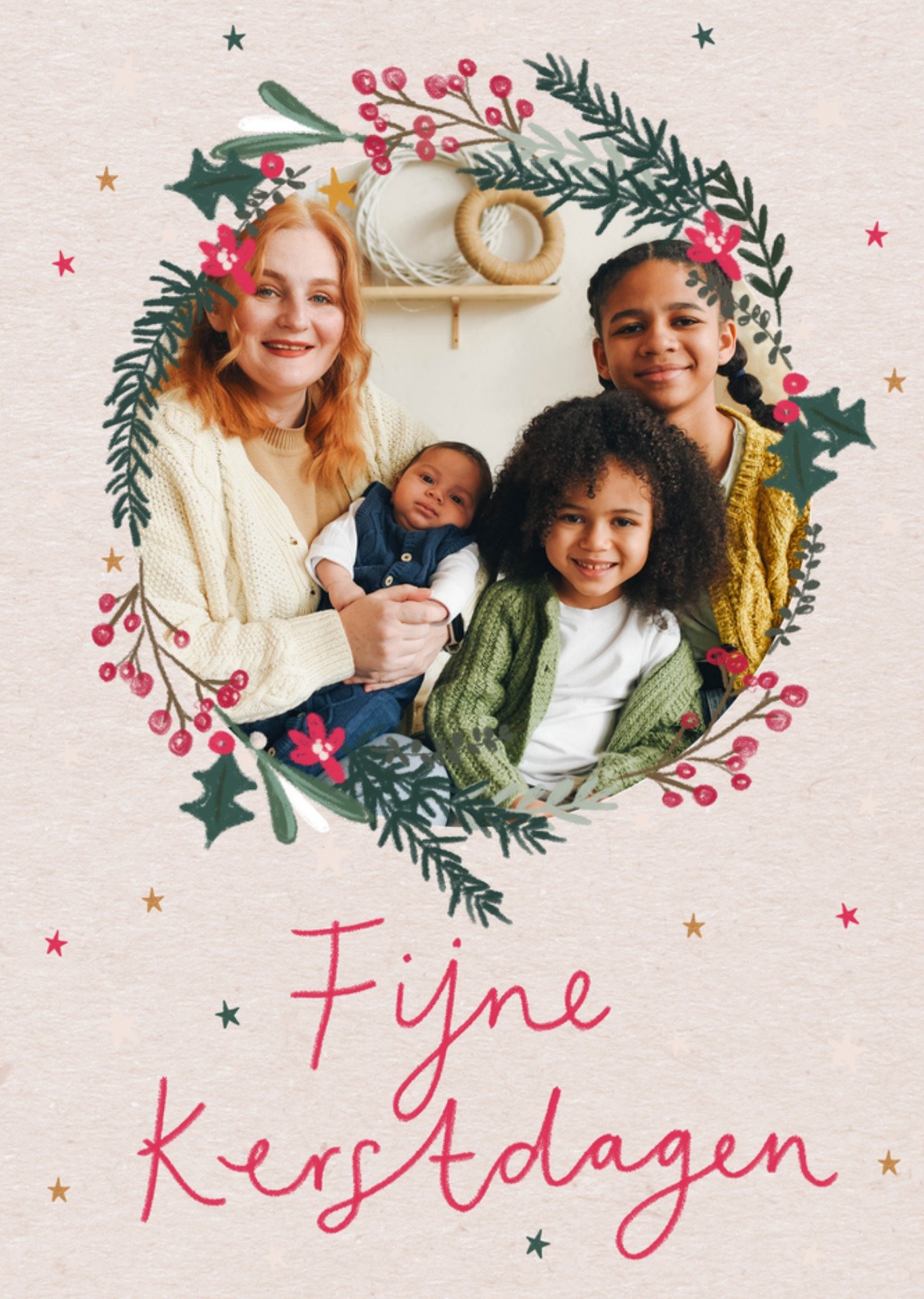 Kerstkaart Fijne Kerstdagen Aanpasbare Foto Greetz