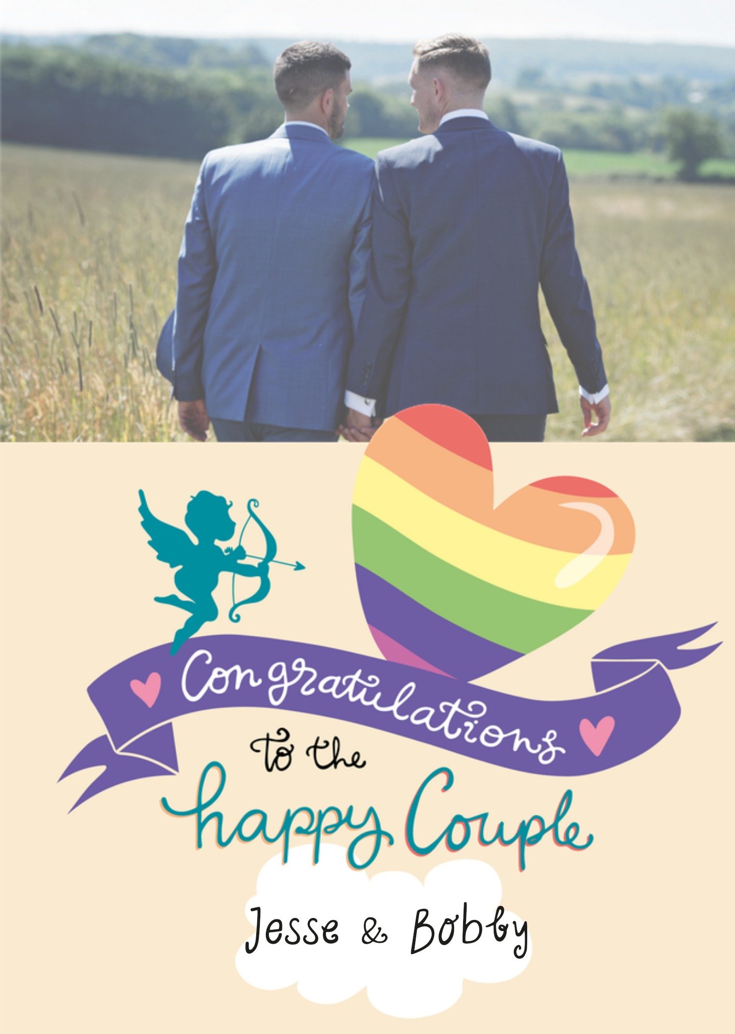 Huwelijkskaart LHBTIQ+ Kaart Funny Side Up