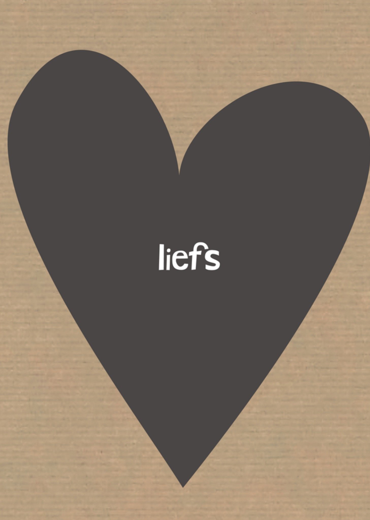 Tsjip Liefdeskaart Karton Hart Zwart Wit Standard Card