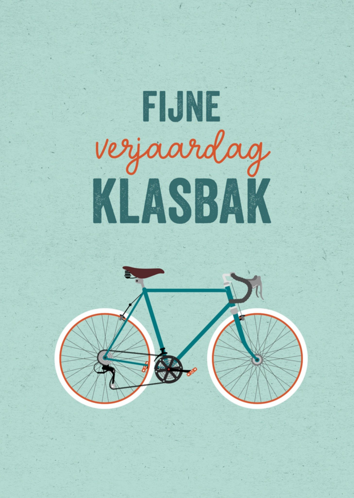 Verjaardagskaart Fijne verjaardag klasbak Fiets KaartPapercute
