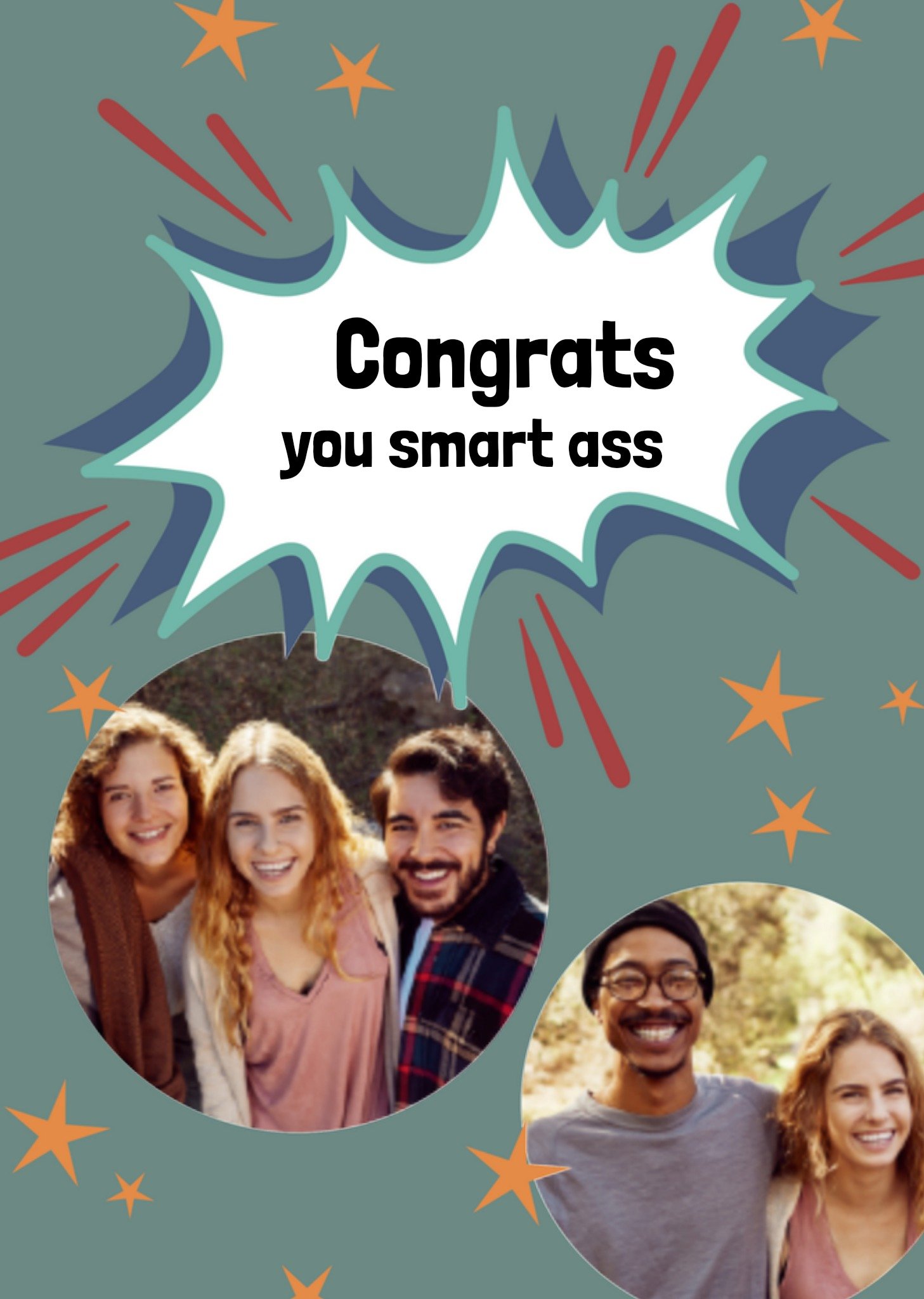 Geslaagd kaart fotokaart smart ass Kaart Greetz