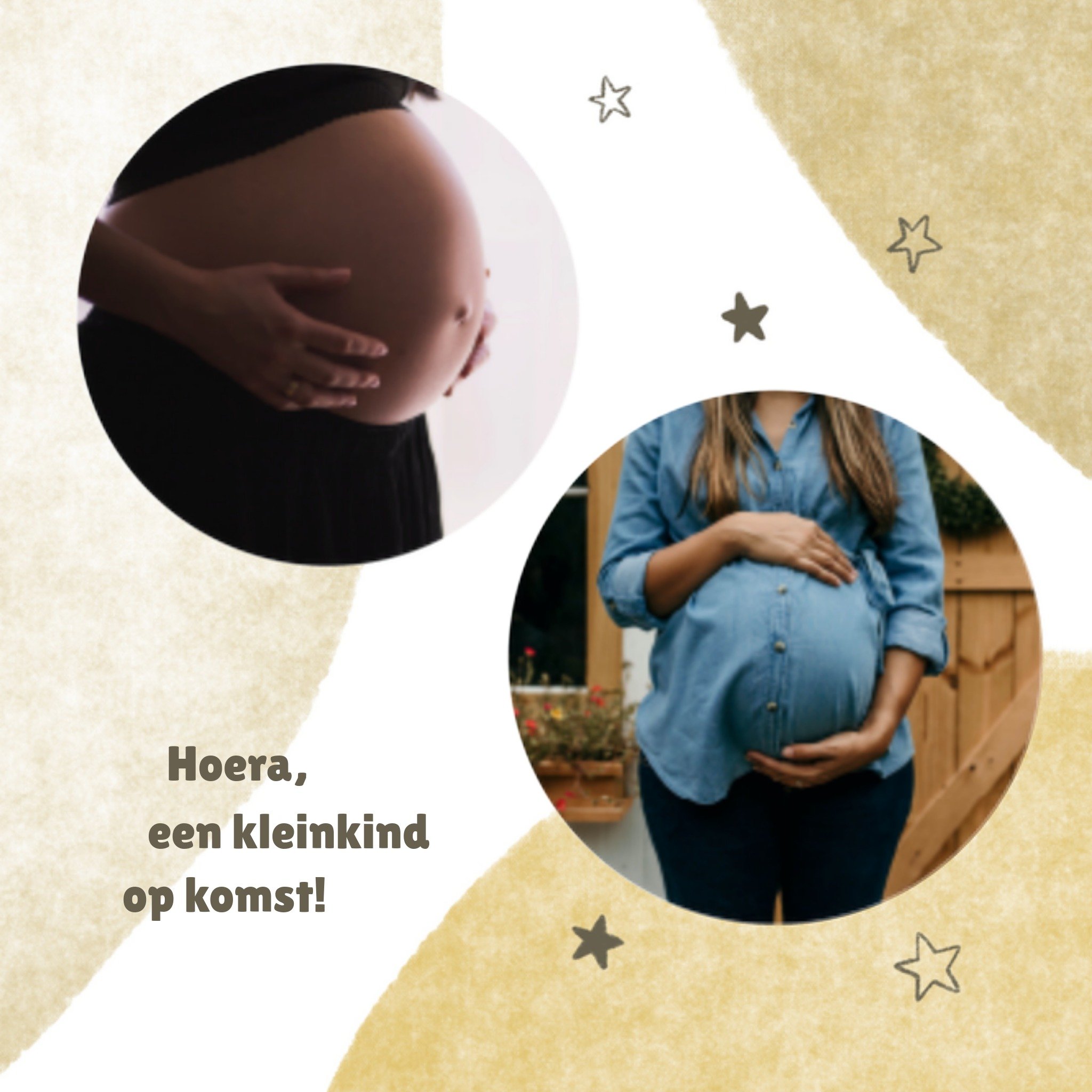 Greetz Zwangerschapskaart kleinkind foto Vierkant
