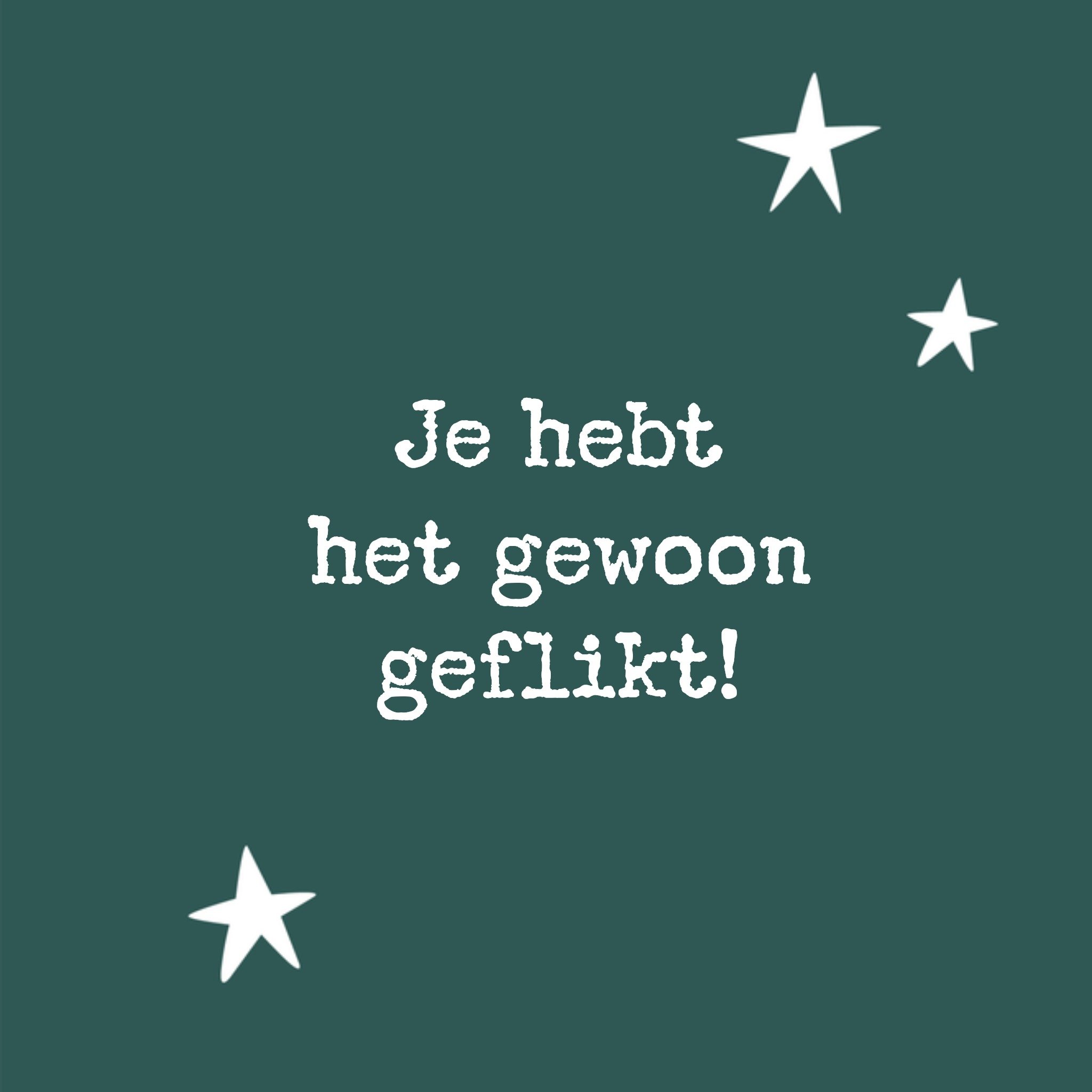 Greetz Geslaagd kaart gewoon geflikt Vierkant