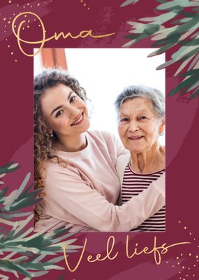 Greetz | Kerstkaart | Met foto | Veel liefs Oma
