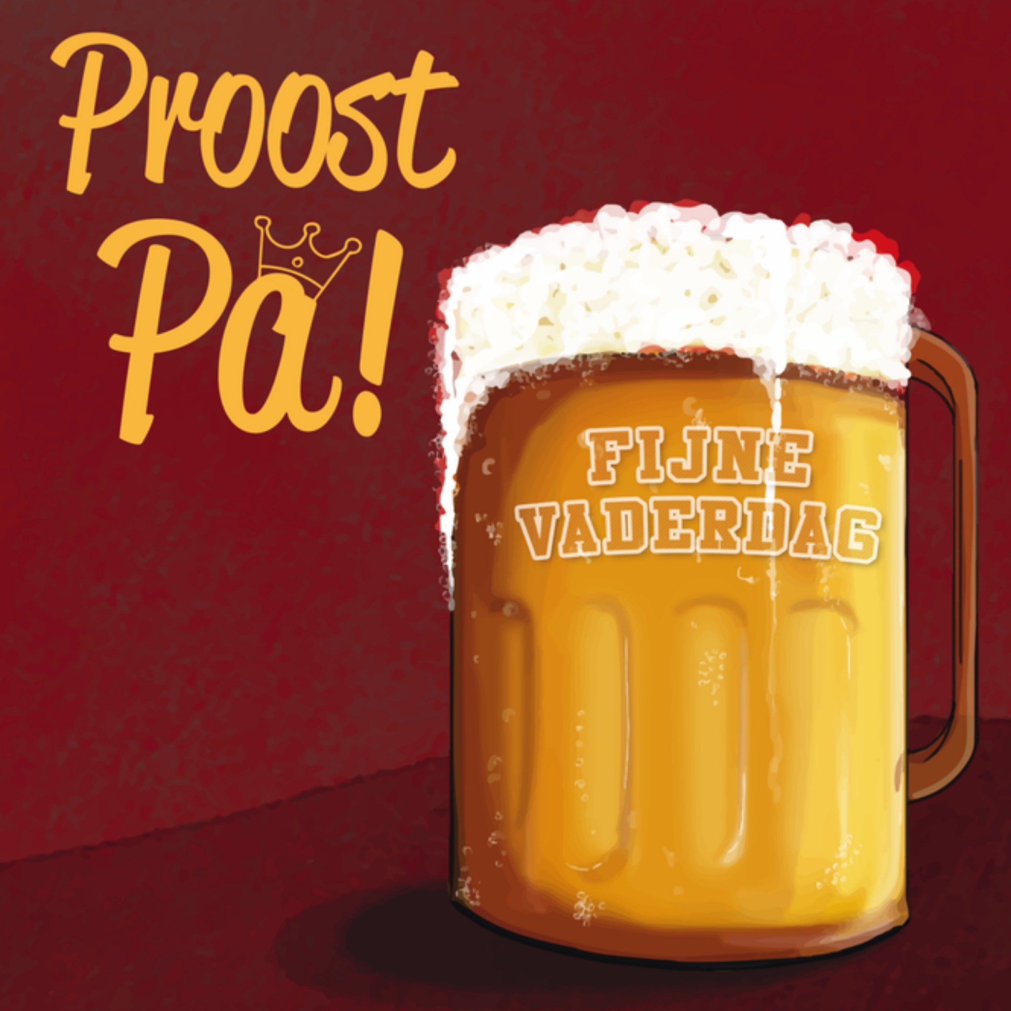 Vaderdagkaart proost Vierkante Kaart Paperclip