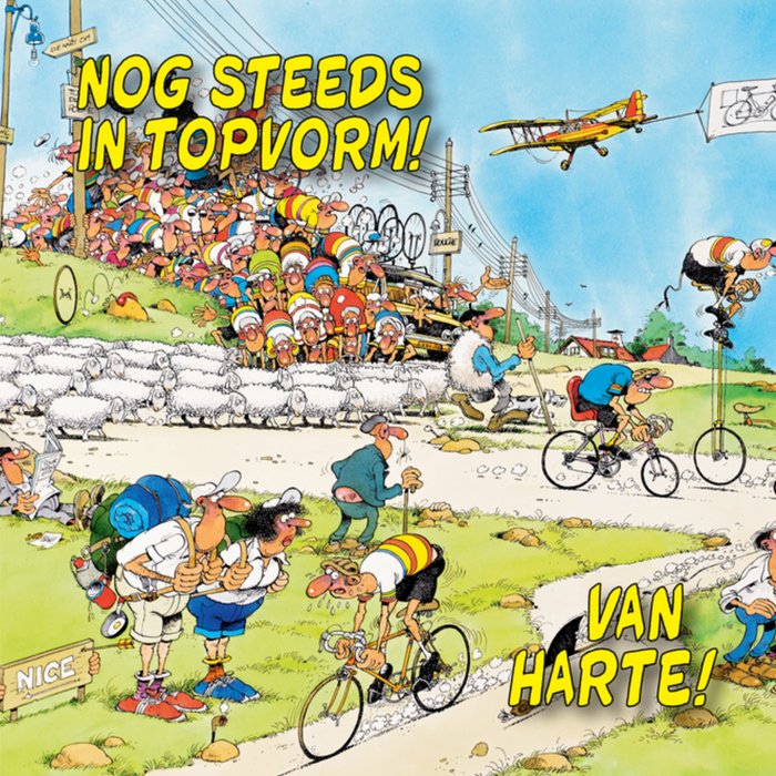 Jan van Haasteren | Verjaardagskaart | wielrennen
