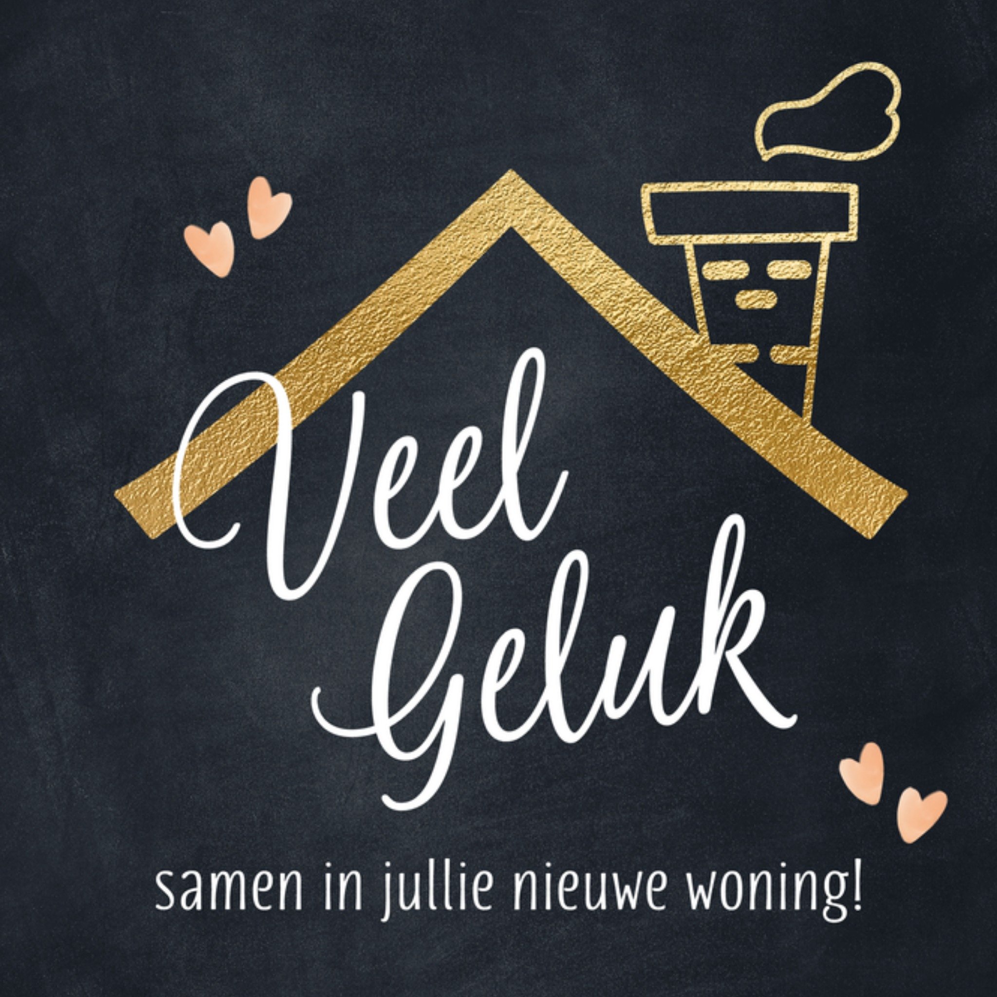 I Nieuwe woning kaart Veel geluk Vierkante Kaart Luckz