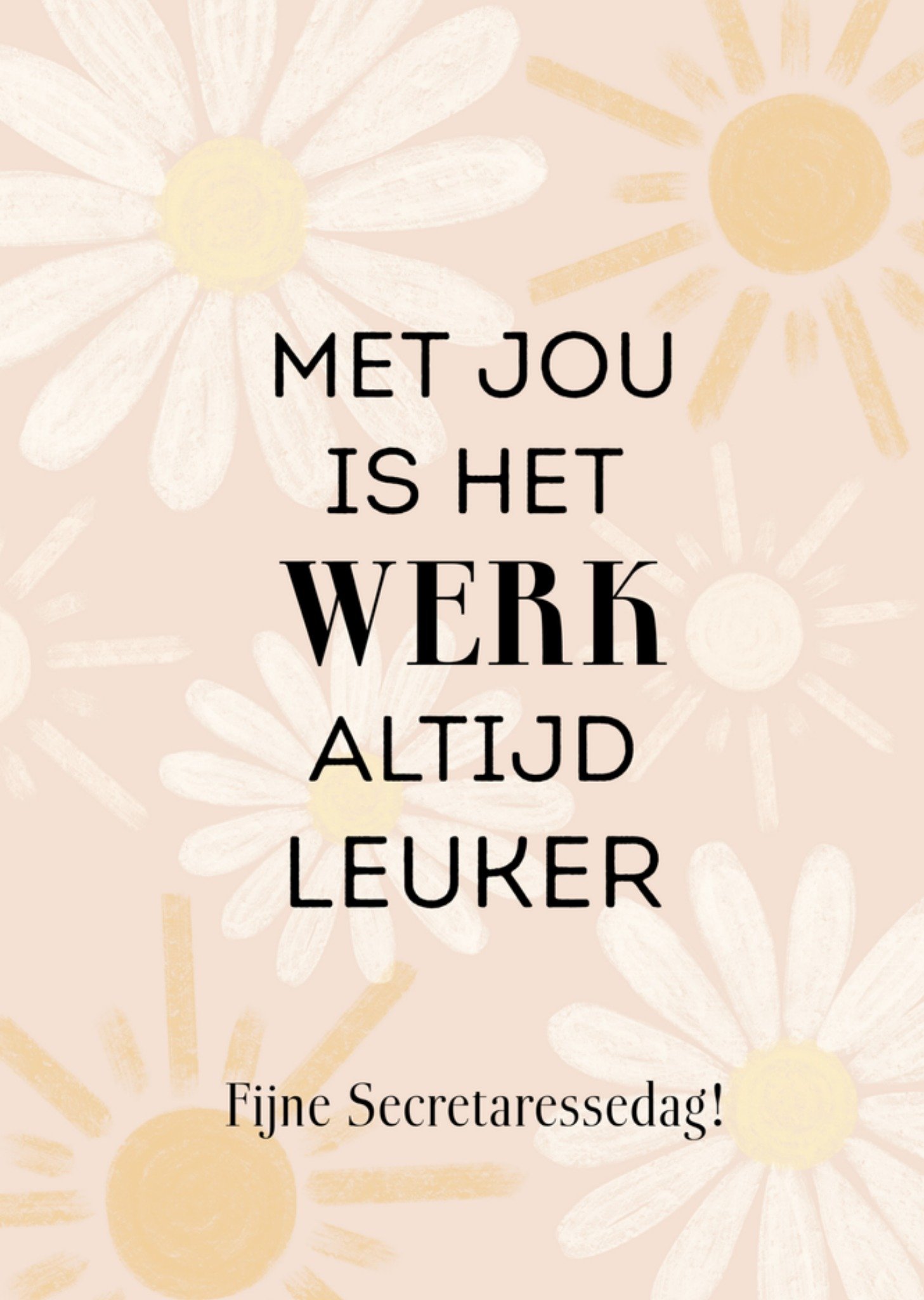Secretaressedag bloemen Kaart Greetz