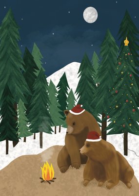 De Merkwaardige Studio | Kerstkaart | Beren