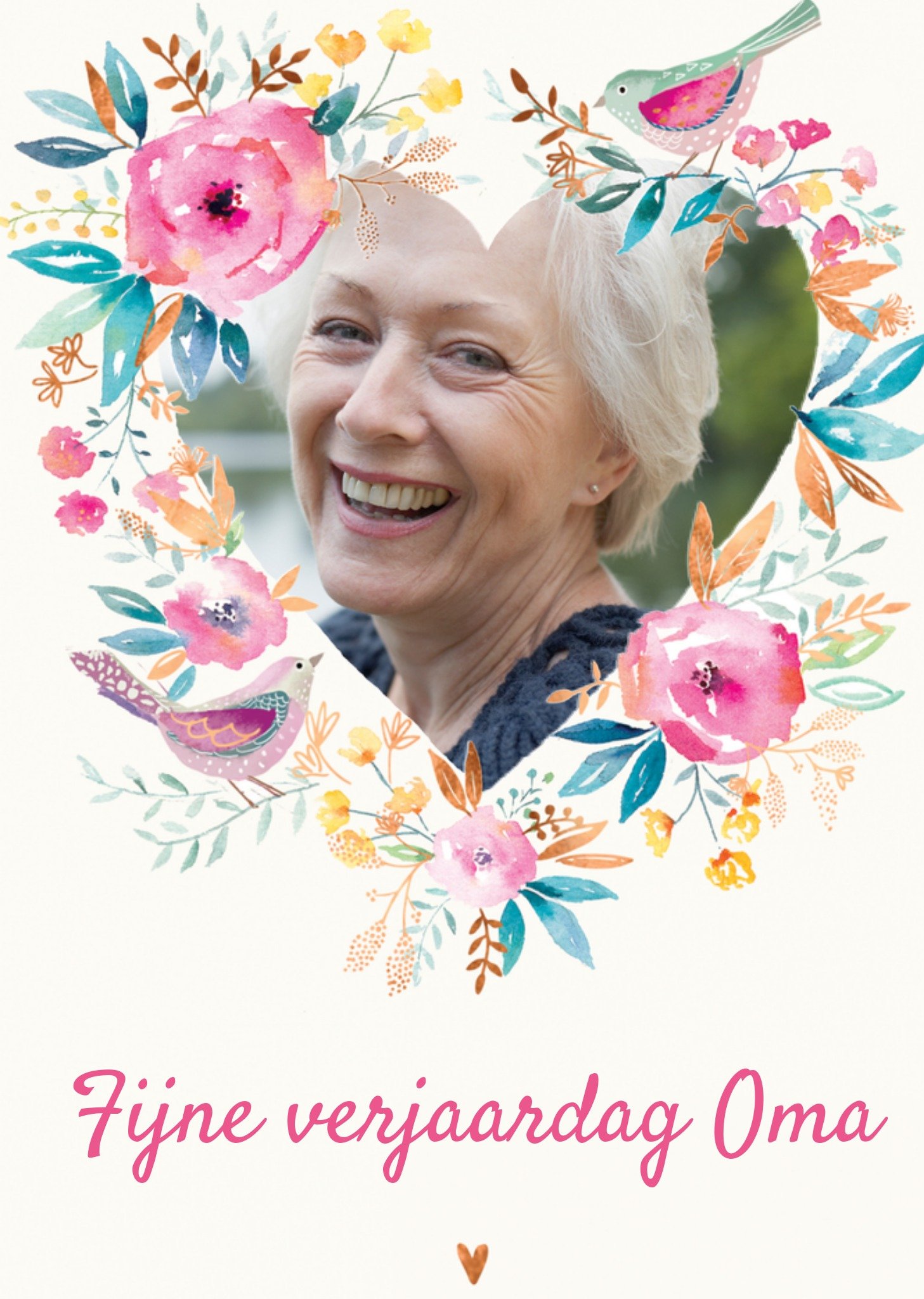 Verjaardagskaart met foto oma Kaart Ling Design