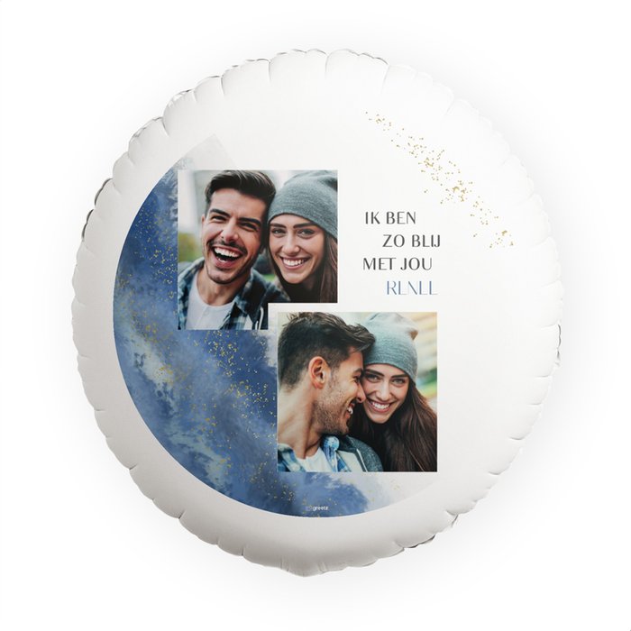 Ballon 'Ik ben zo blij met jou met eigen naam en foto'