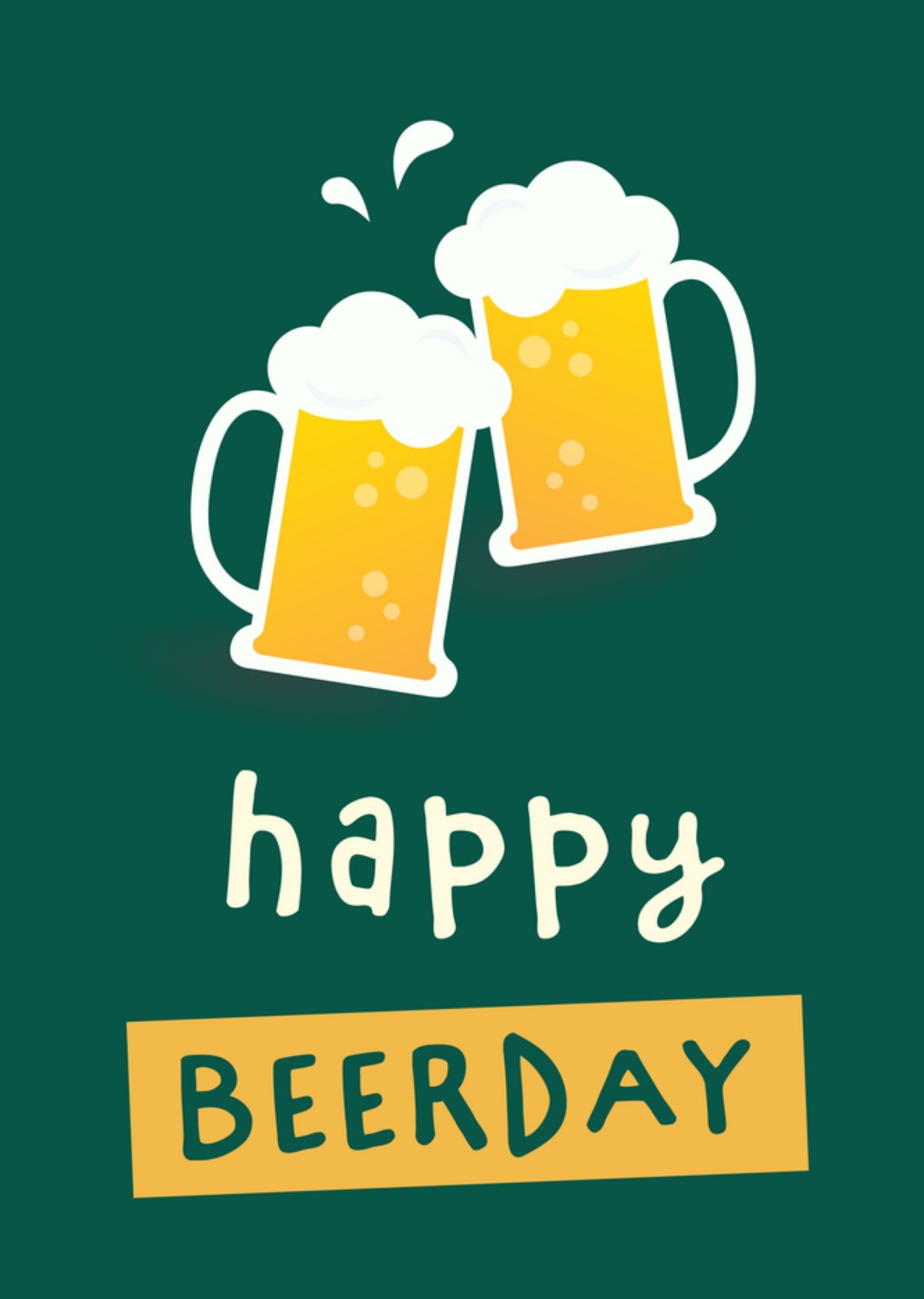 Verjaardagskaart Happy Beerday! Greetz