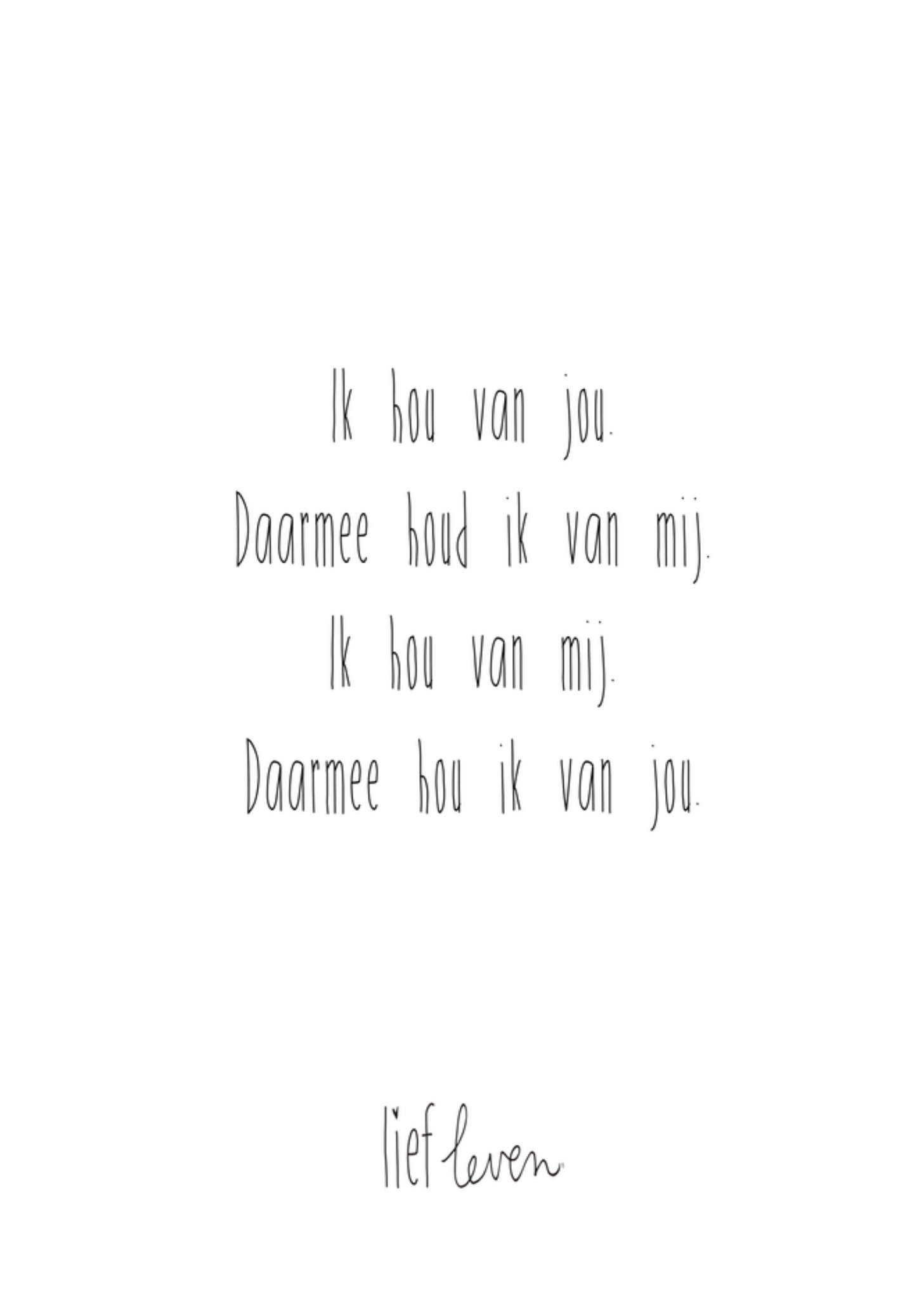 Lief Leven Valentijnskaart ik van jou Kaart Funny Side Up