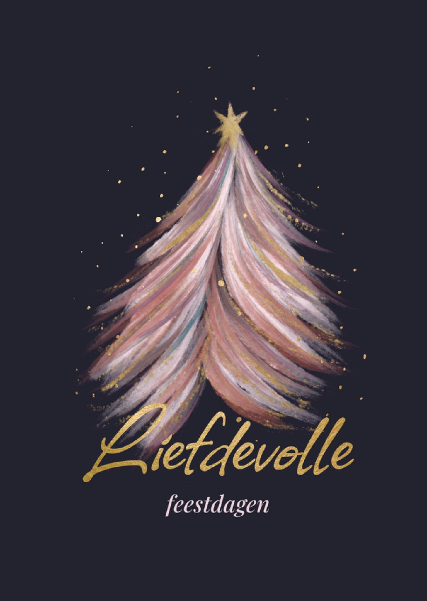 Greetz Kerstkaart Kerstboom Liefdevolle feestdagen Standard Card