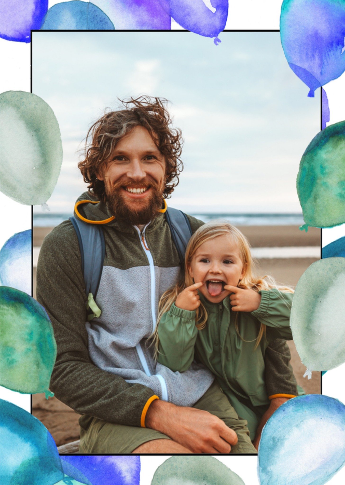 Marie Bodie Verjaardagskaart Aquarel Ballonnen Met foto Kaart Marie Bodié