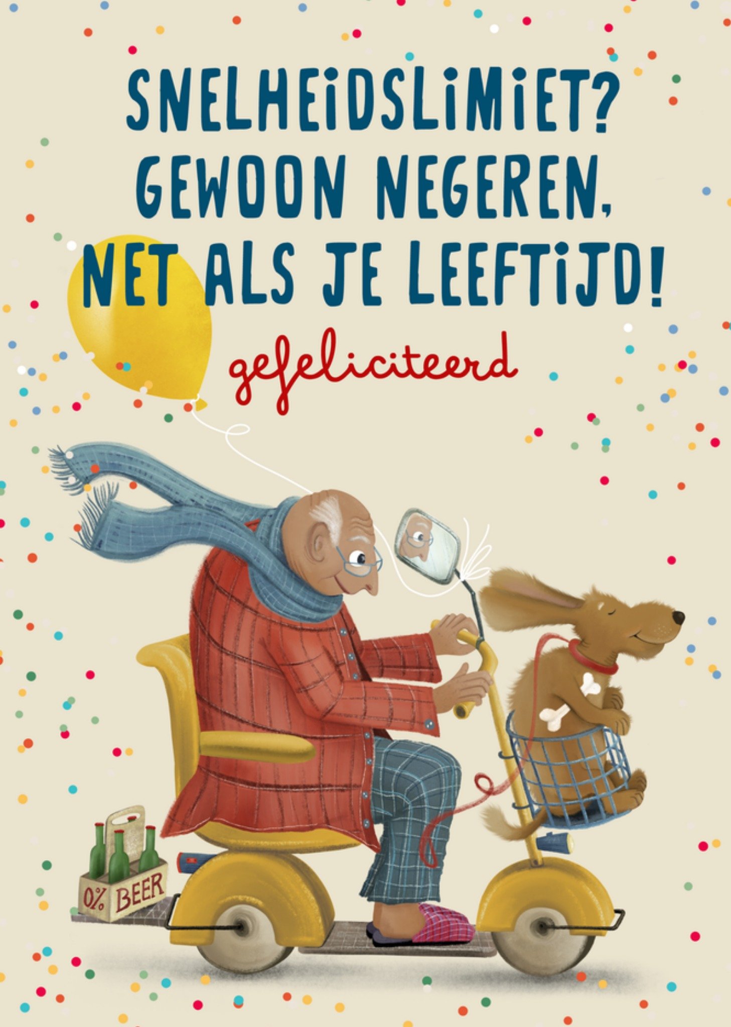 Patricia Hooning Verjaardagskaart Snelheidslimiet? Man Kaart Fishuals