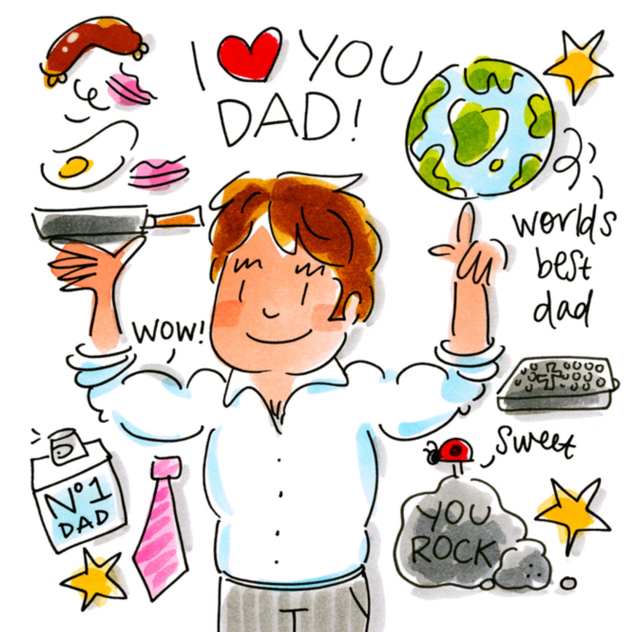 Vaderdagkaart illustratie Vierkante Kaart Blond Amsterdam