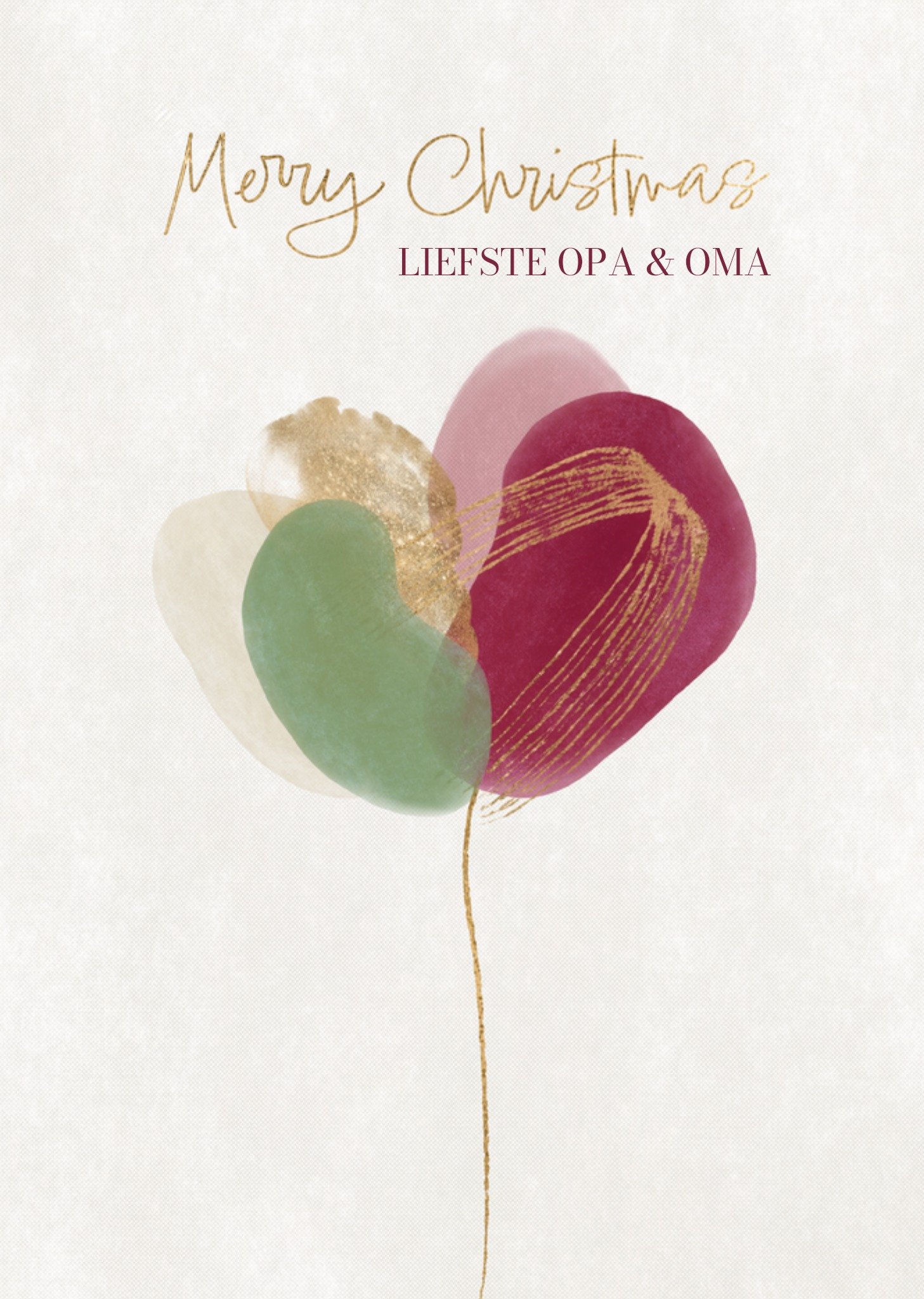 Kerstkaart Liefste Opa en Oma Greetz