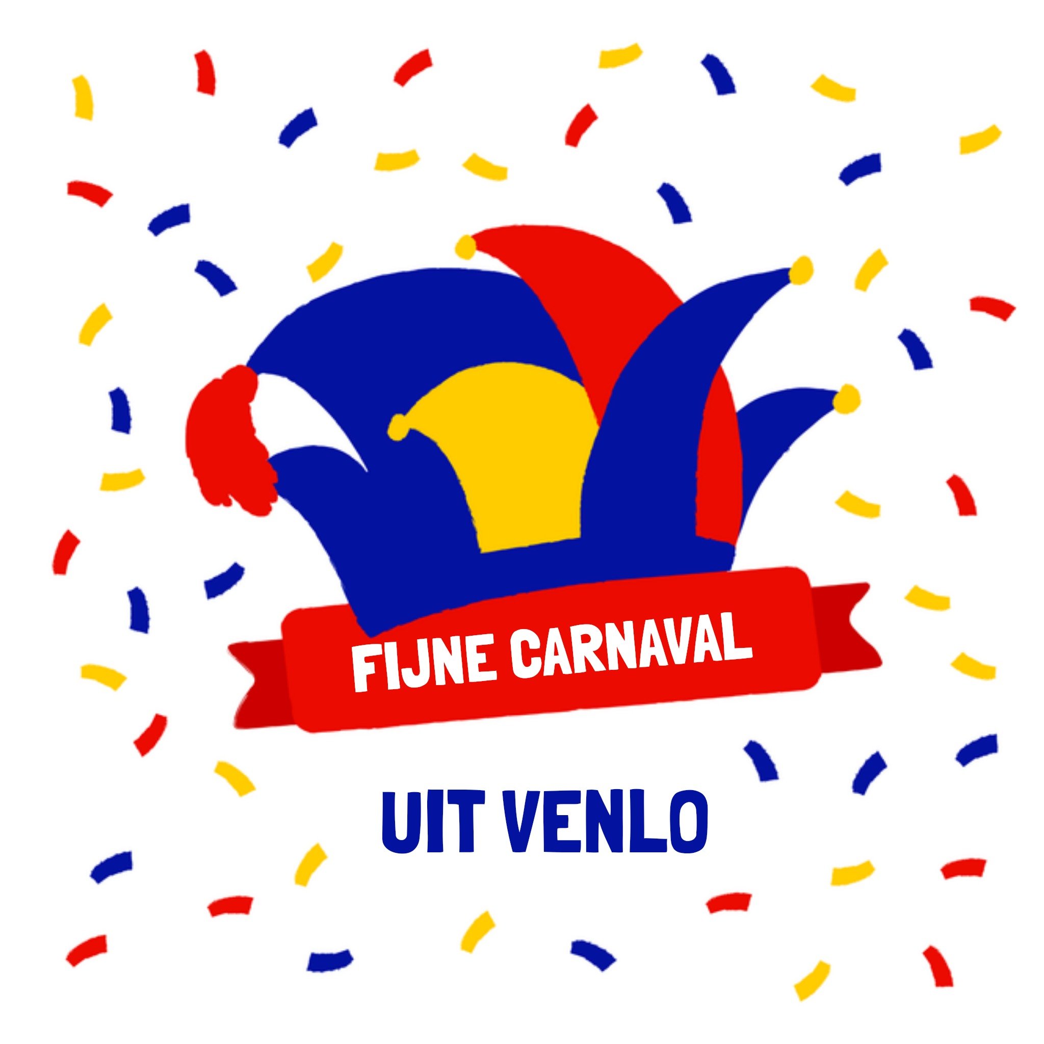 Greetz Carnaval kaart Venlo Vierkant