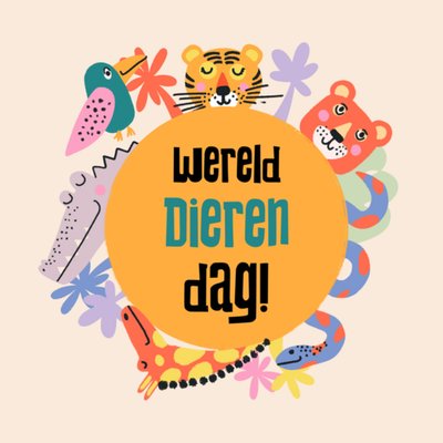 Greetz | Dierendag kaart | Illustratie | Dieren