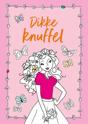 Jill | Denken aan kaart | Kleurplaat | Dikke knuffel