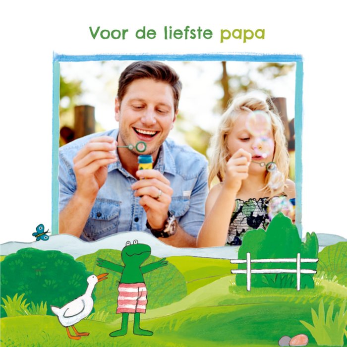 Kikker | Vaderdagkaart | Met foto | Voor de liefste papa