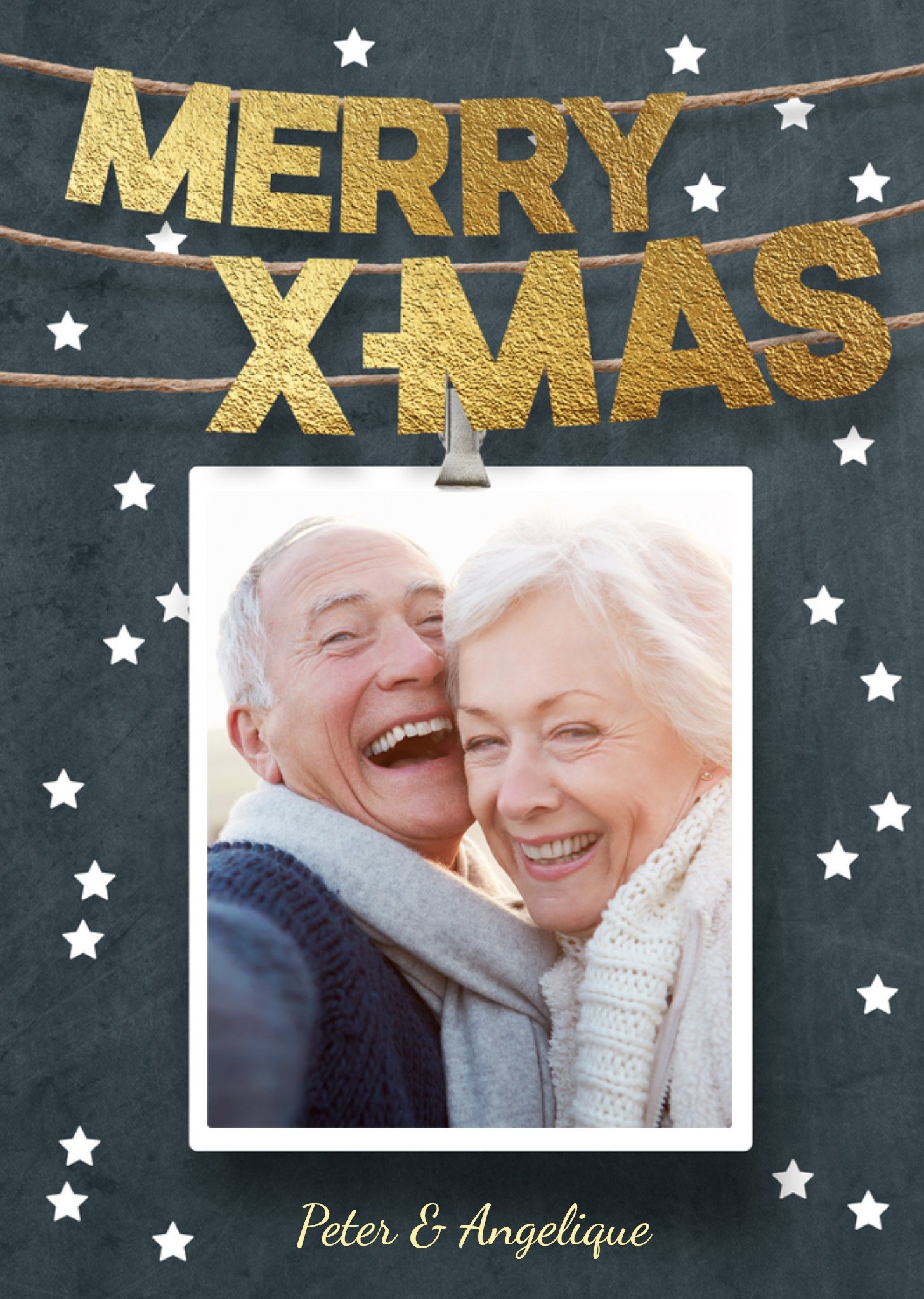 Kerstkaart Stel Merry X-mas Luckz