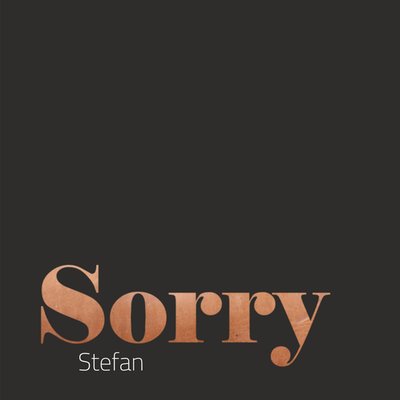 Greetz | Sorry kaart | met aanpasbare naam