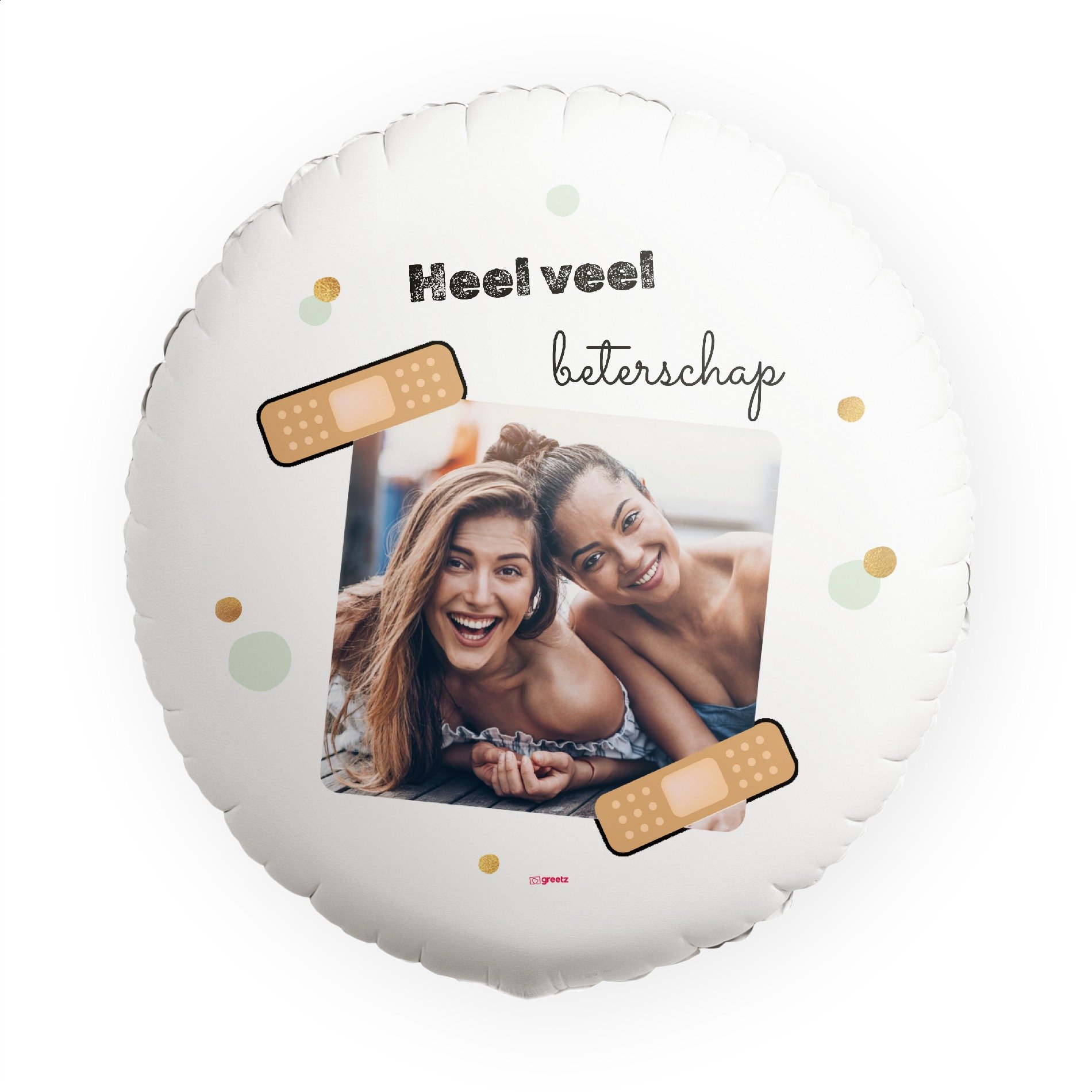 Ballon Van harte beterschap met eigen foto Greetz