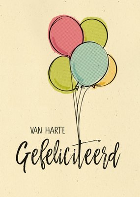 Paperclip | Felicitatiekaart | ballonnen | kleur