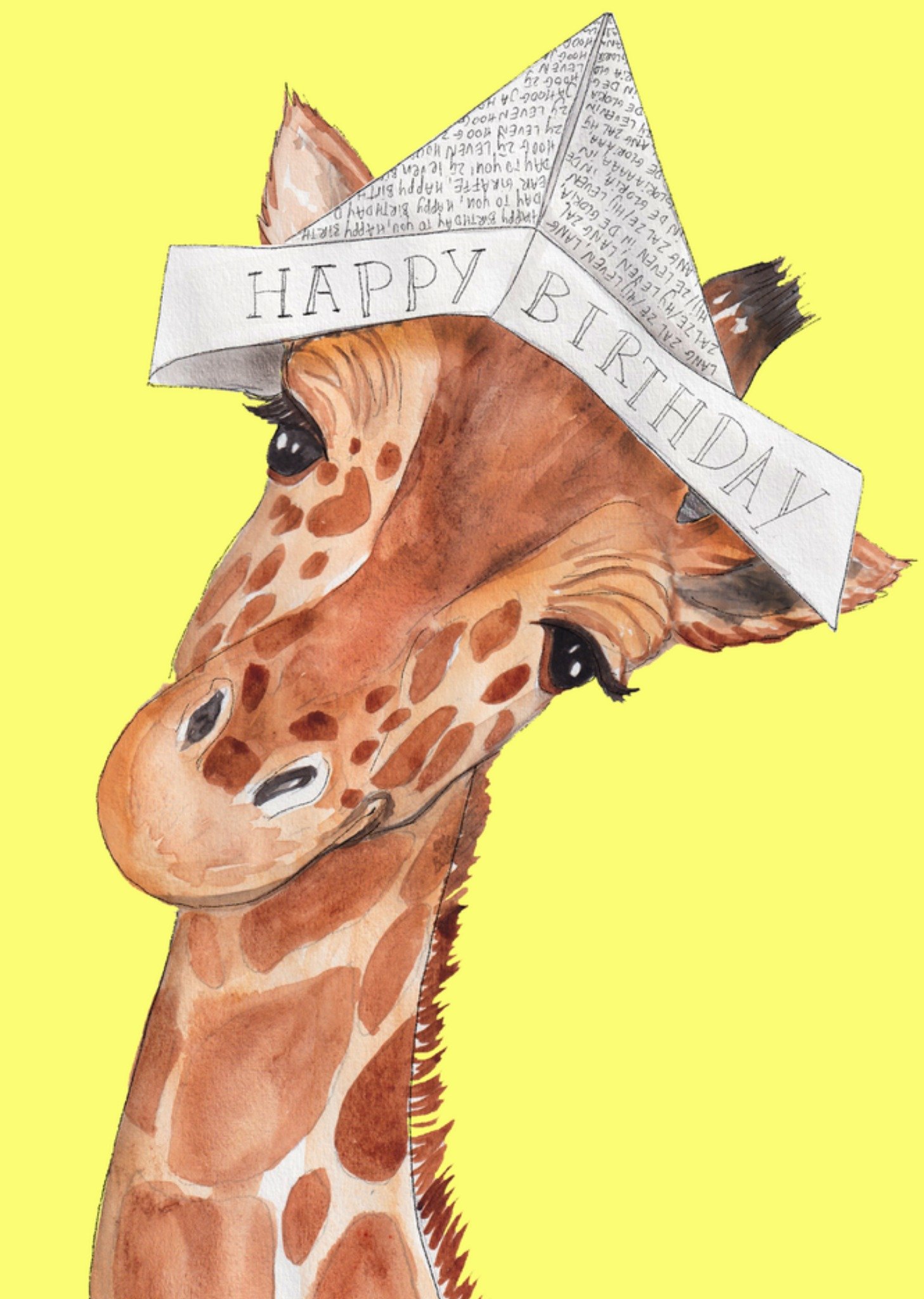 Marie Bodie Verjaardagskaart Giraffe Kaart Marie Bodié