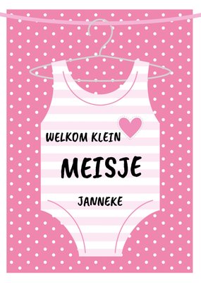 Paperclip | Geboortekaart | Meisje