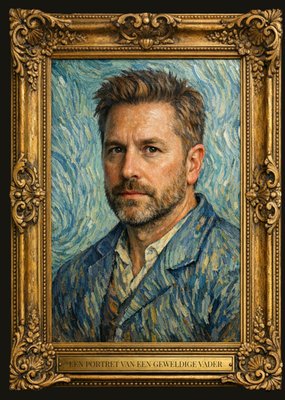 Geschilderd Portret Gezichtswissel Foto Uploadkaart