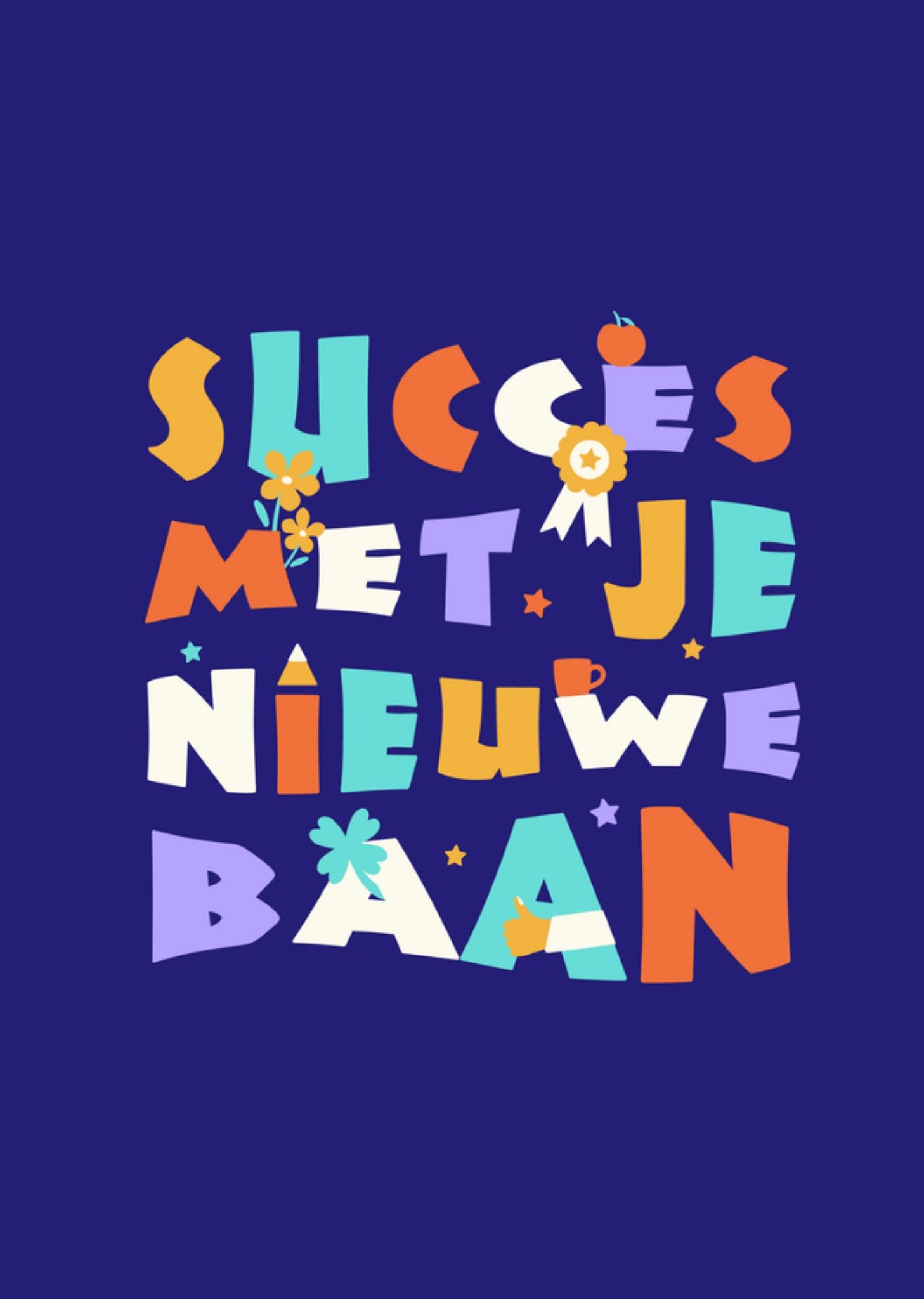 Greetz Nieuwe baan Succes Standard Card