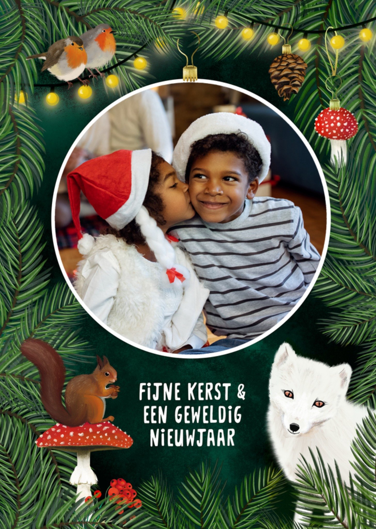 Fishuals Patricia Hooning Kerstkaart Fijne Kerst Een Geweldig Nieuwjaar Standard Card