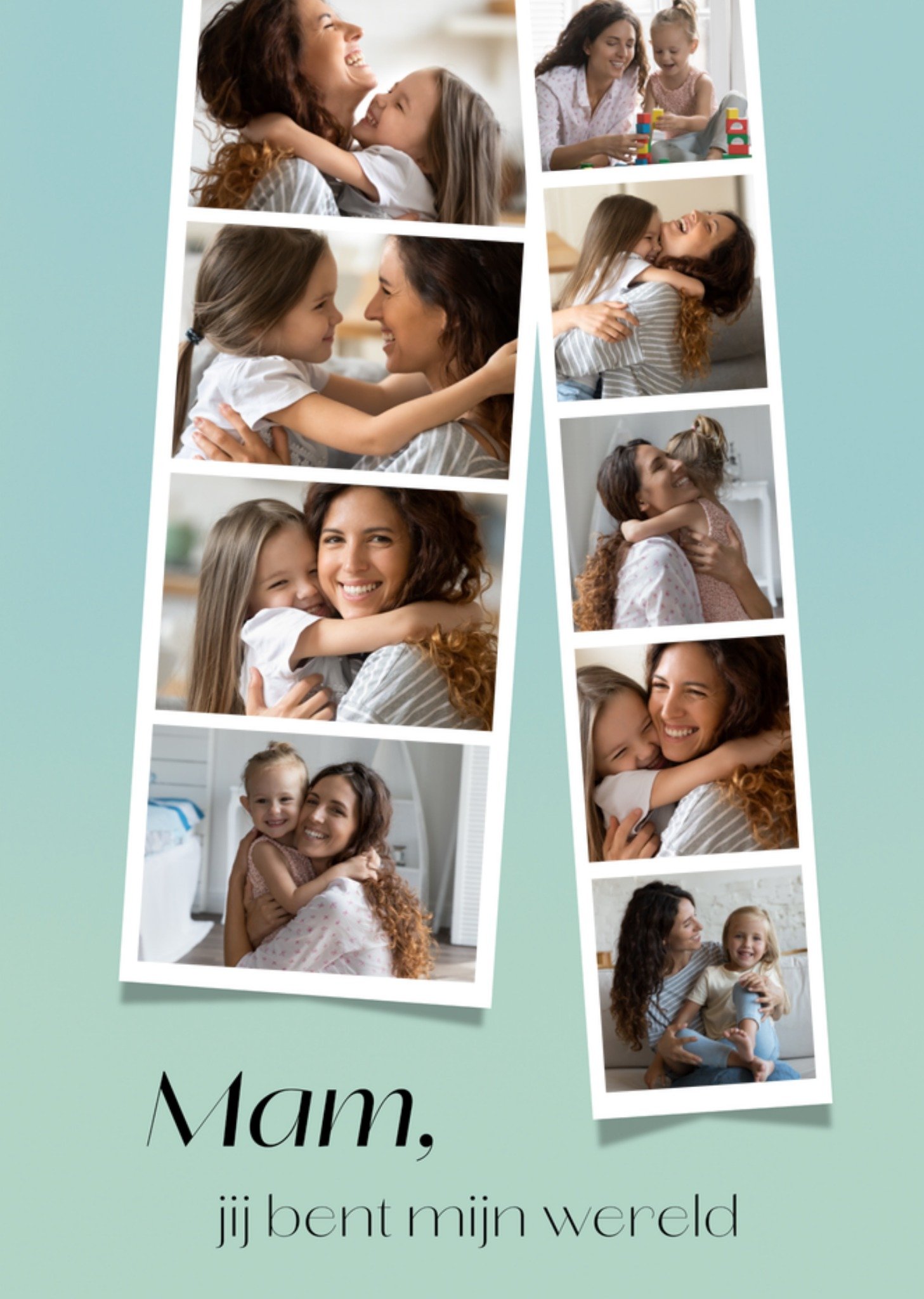 Moederdagkaart Mam, jij bent mijn wereld Fotokaart Kaart Greetz