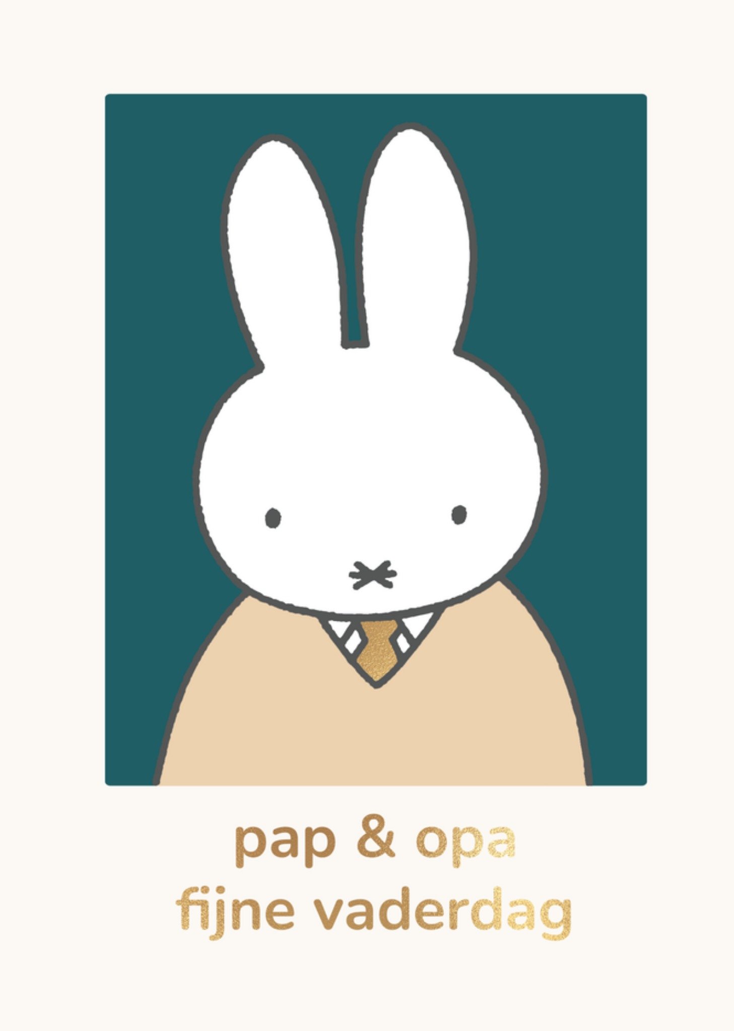 Geïllustreerd Pap En Opa Vaderdagkaart Nijntje