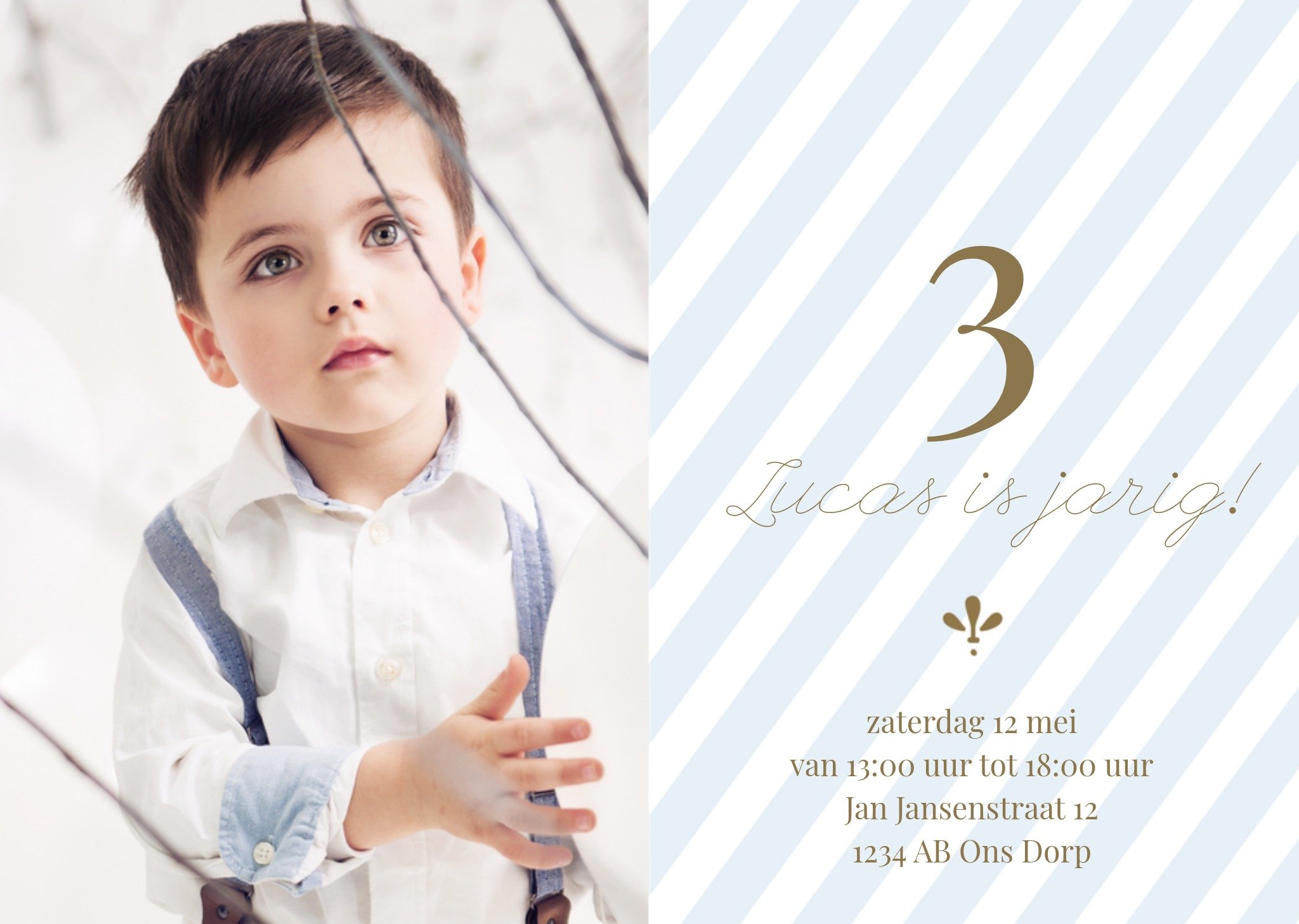 Kinderfeestje uitnodiging: alle tekst aanpasbaar Kaart Luckz