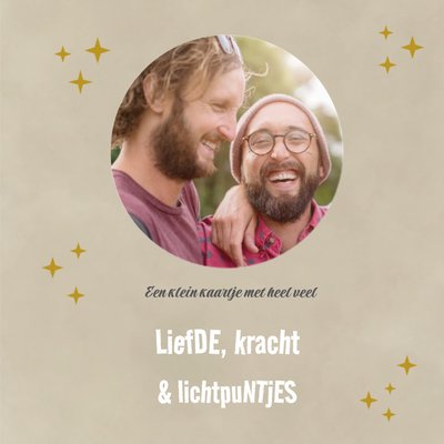 Liefde Kracht En Lichtpuntjes Sterren Foto Upload Sterkte Kaart