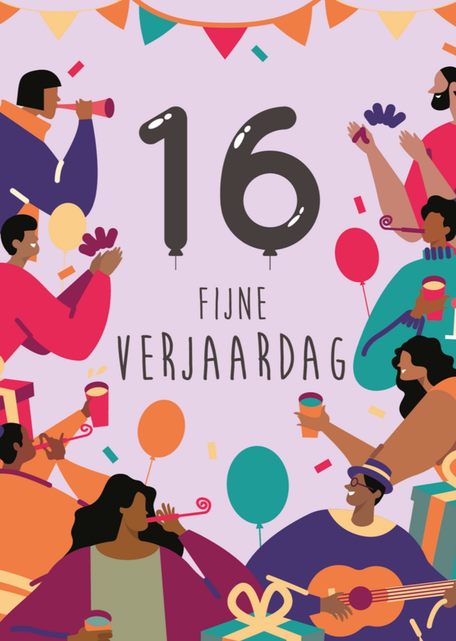 Anoela Cards Verjaardagskaart 16 jaar Kaart Anoela cards