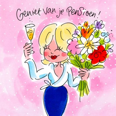 Blond Amsterdam | Pensioen kaart | illustratie