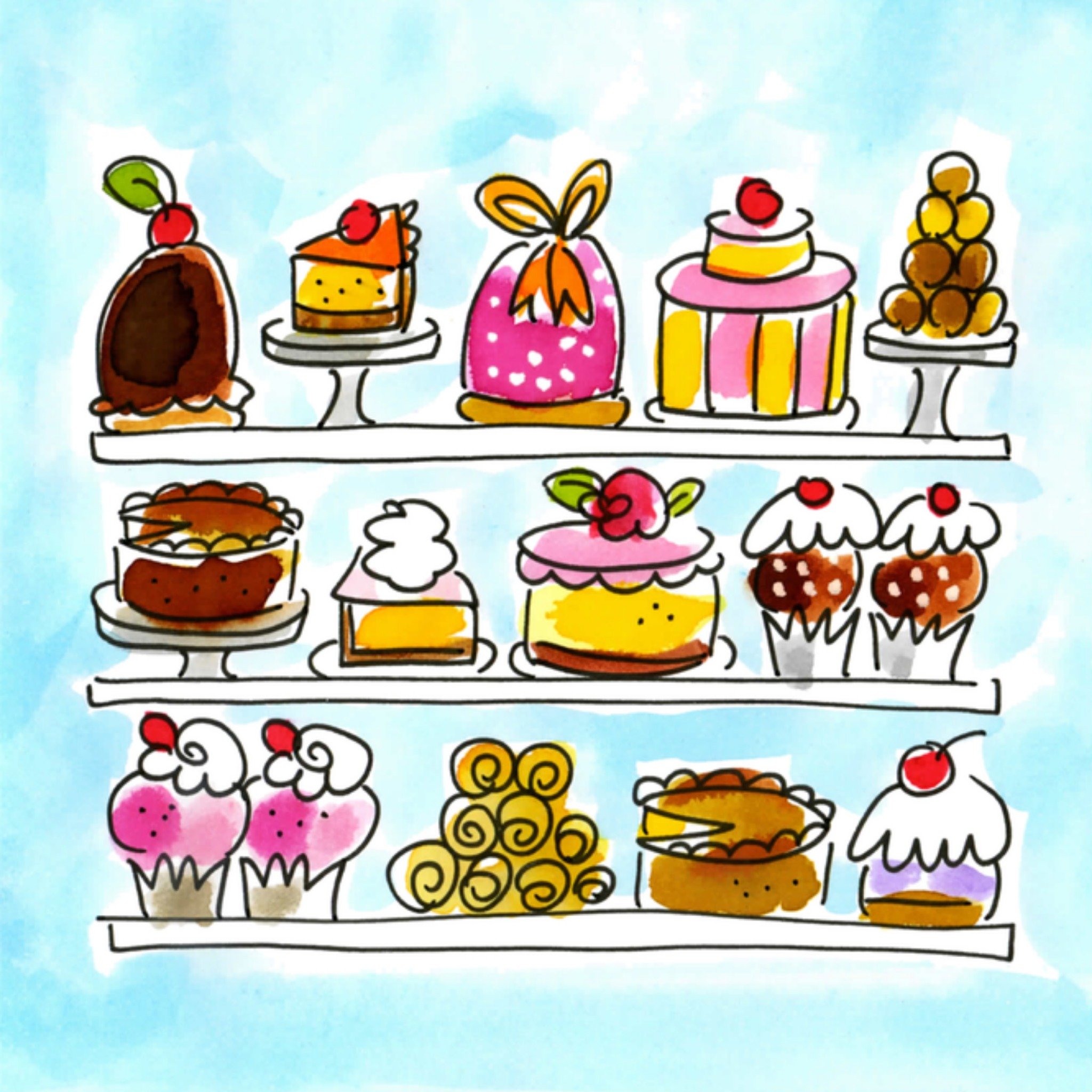 Taartenfestijn Vierkante Kaart Blond Amsterdam