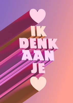Greetz | Denken aan kaart | roze