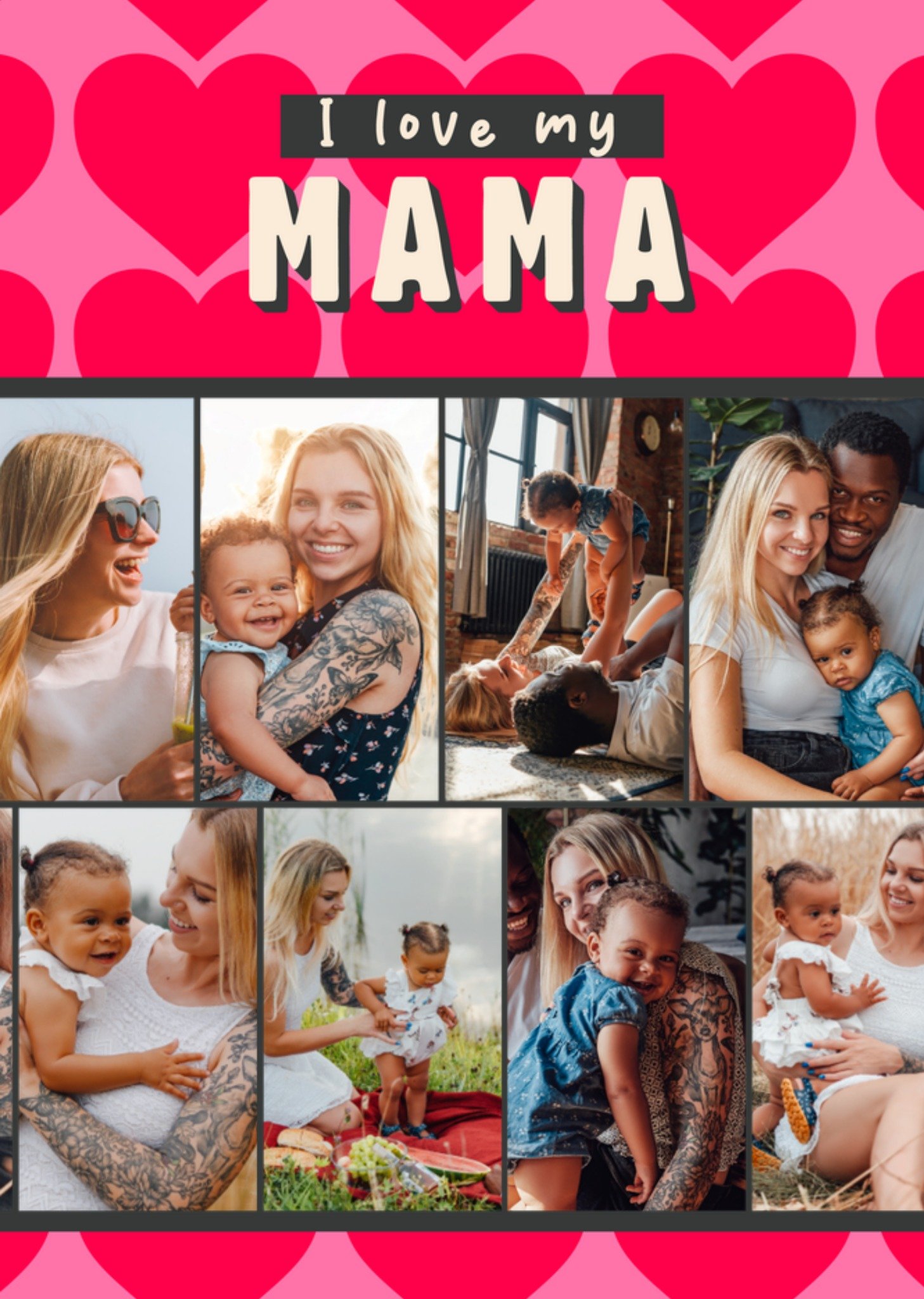Moederdagkaart - I love my mama - Fotokaart