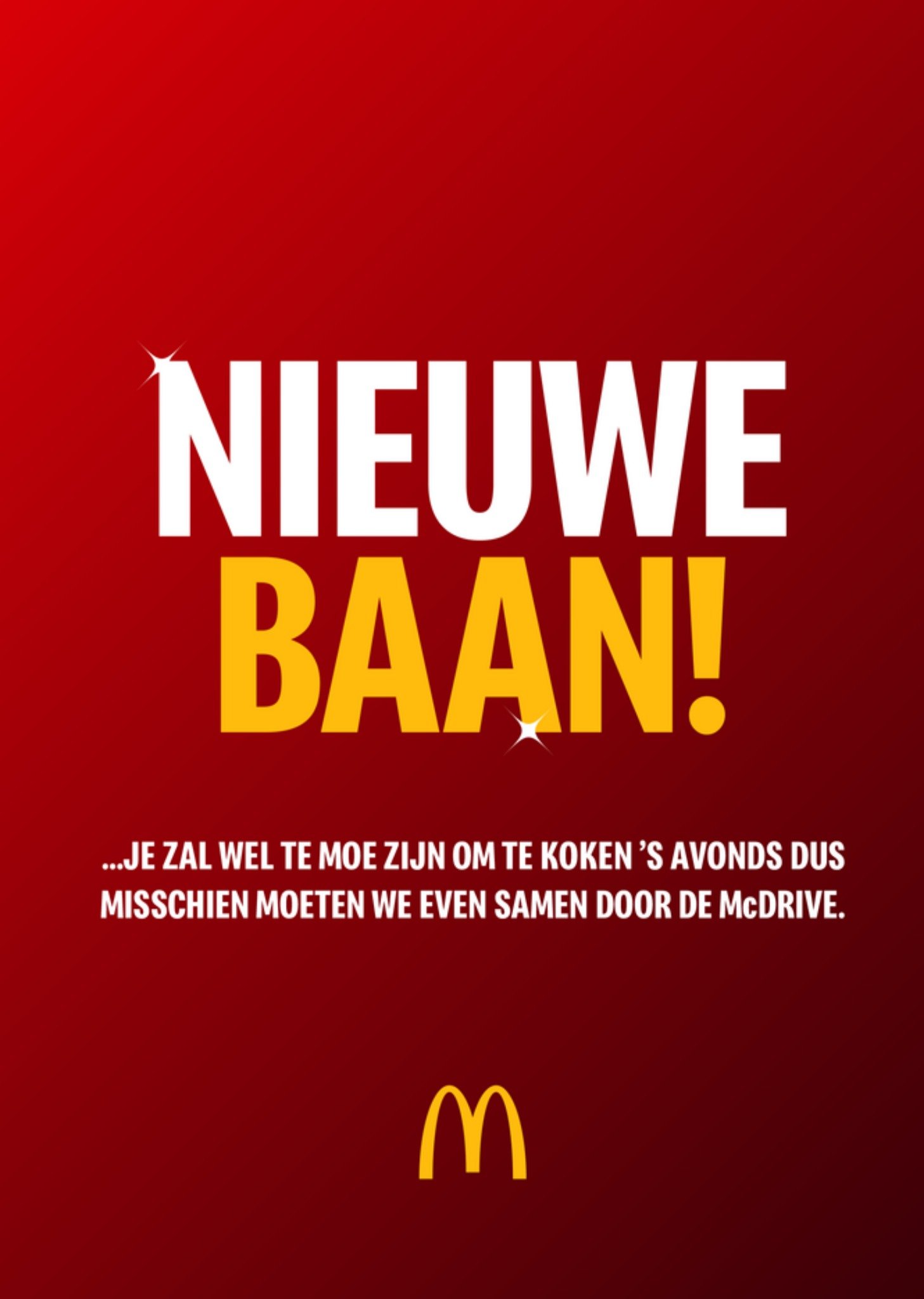 Greetz McDonalds Partnership Nieuwe baan kaart Nieuwe baan Standard Card
