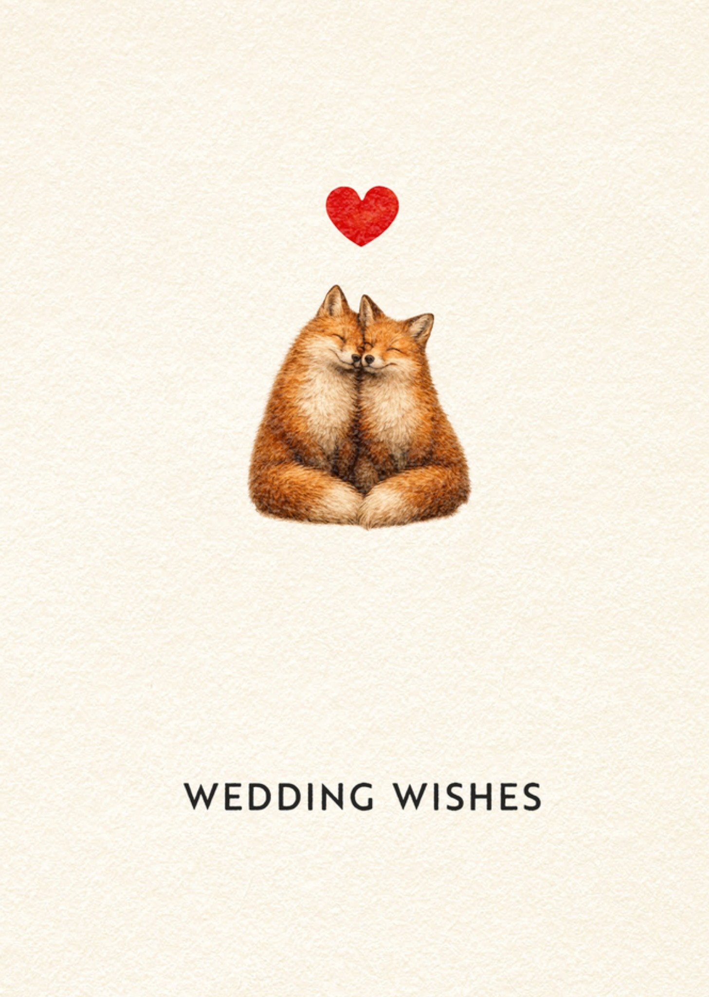 Bright Spot Wedding Wishes Geïllustreerd Vossenpaar Huwelijkskaart Greetz